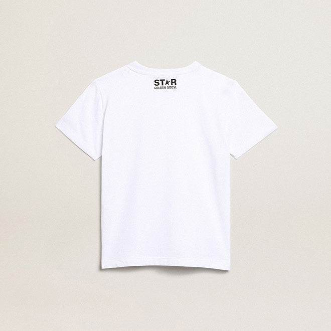 Boys & Girls White Cotton T-Shirt