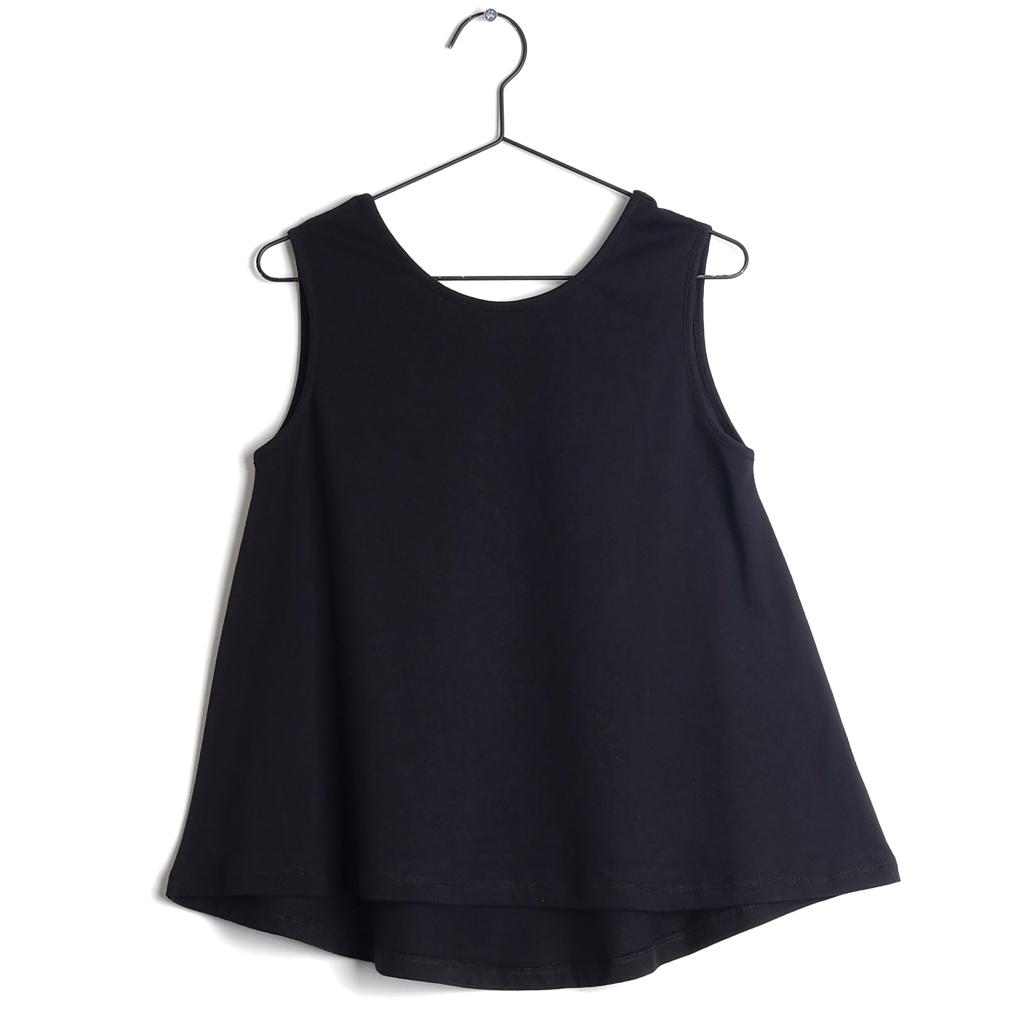 Girls Black Cotton T-shirt