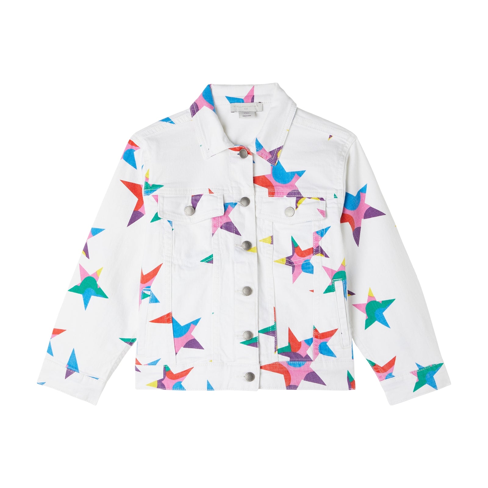 Girls White Star Jacket