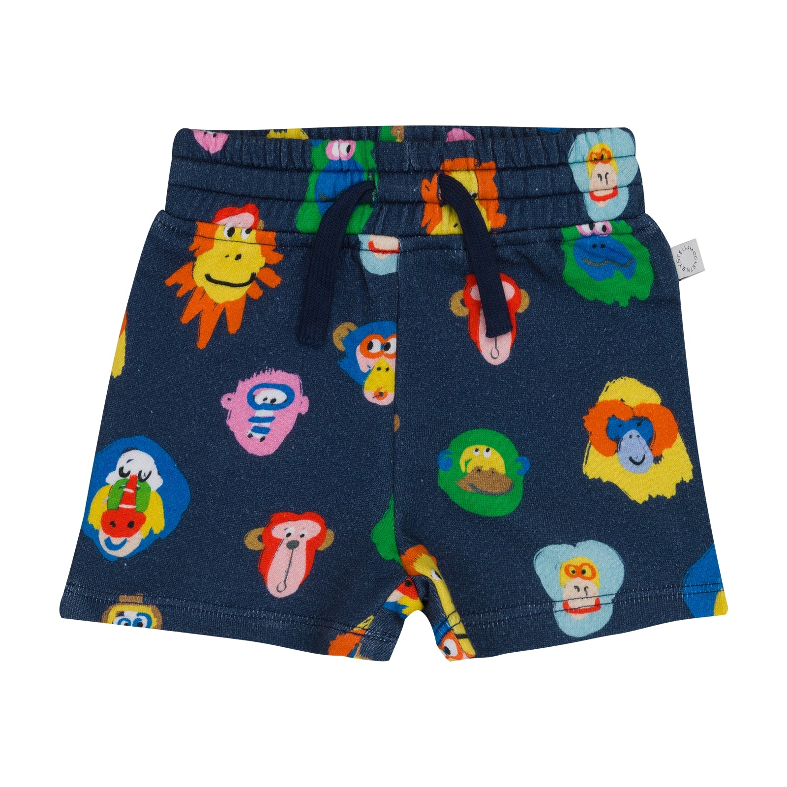 Baby Boys Blue Printed Cotton Shorts