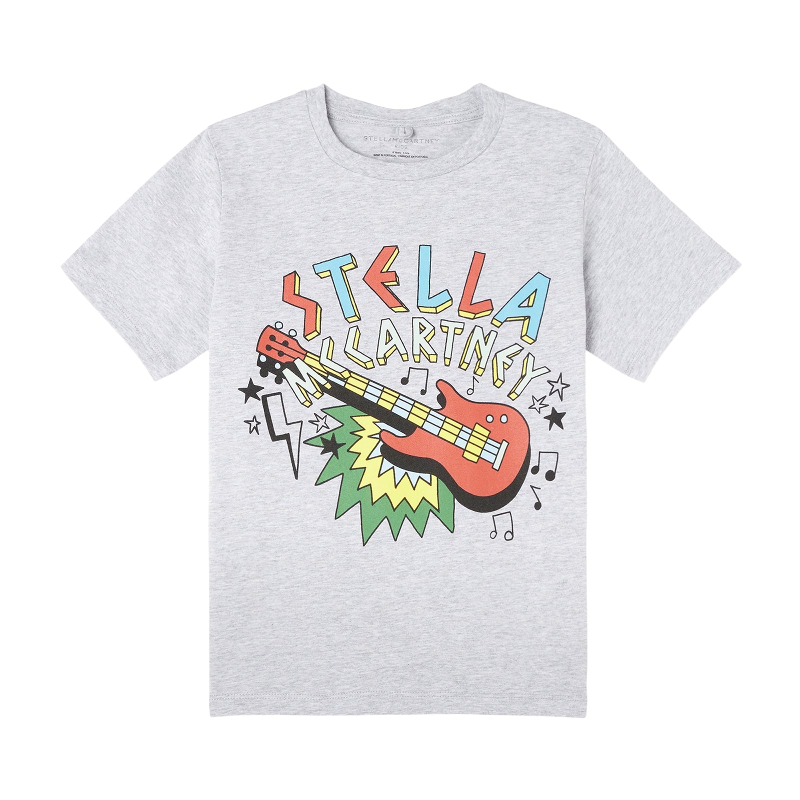 Boys & Girls Light Grey Printed Cotton T-Shirt