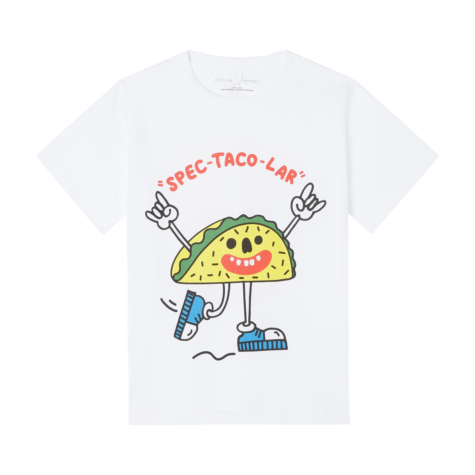 Boys & Girls White Printed Cotton T-Shirt