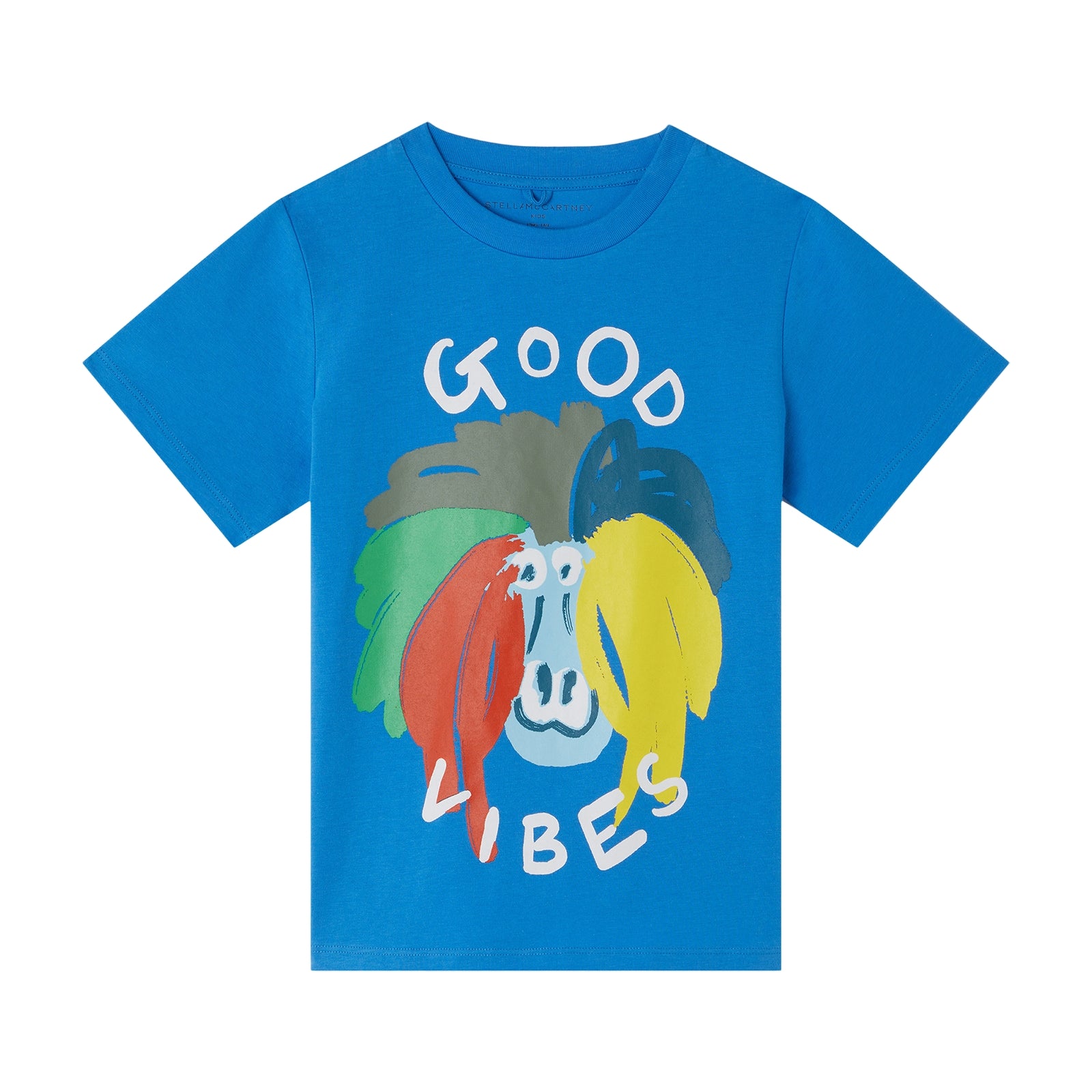 Boys & Girls Blue Printed Cotton T-Shirt