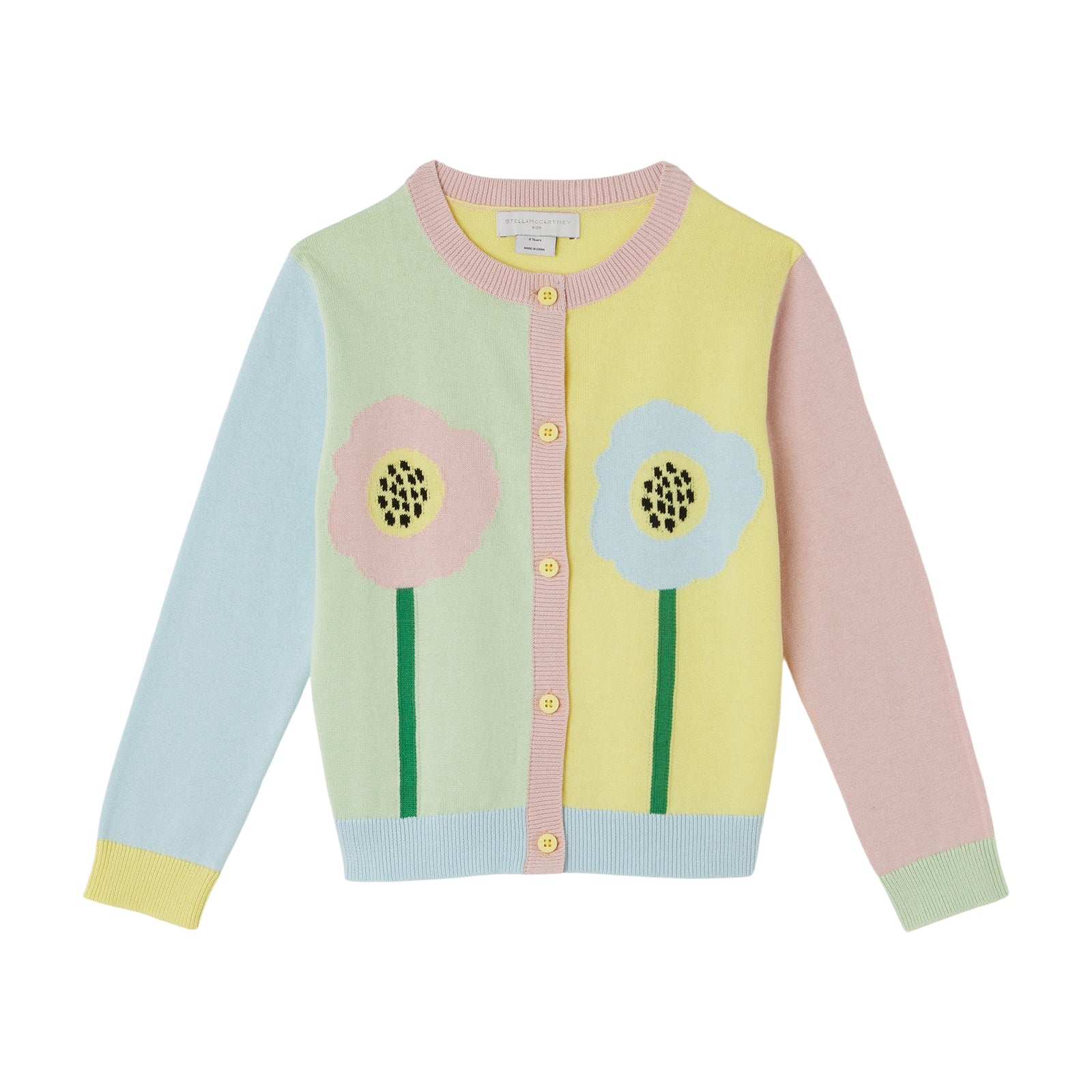 Girls Multicolor Knit Cardigan
