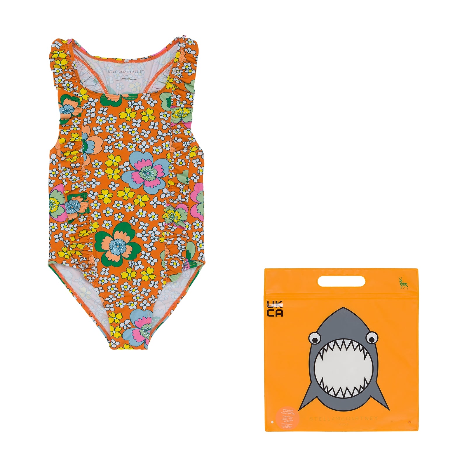 Girls Multicolor Floral Swimsuit