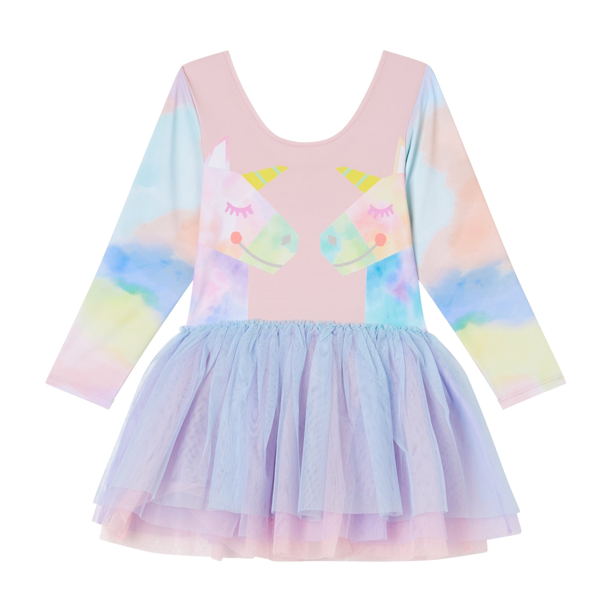 Girls Pink Printed Dress