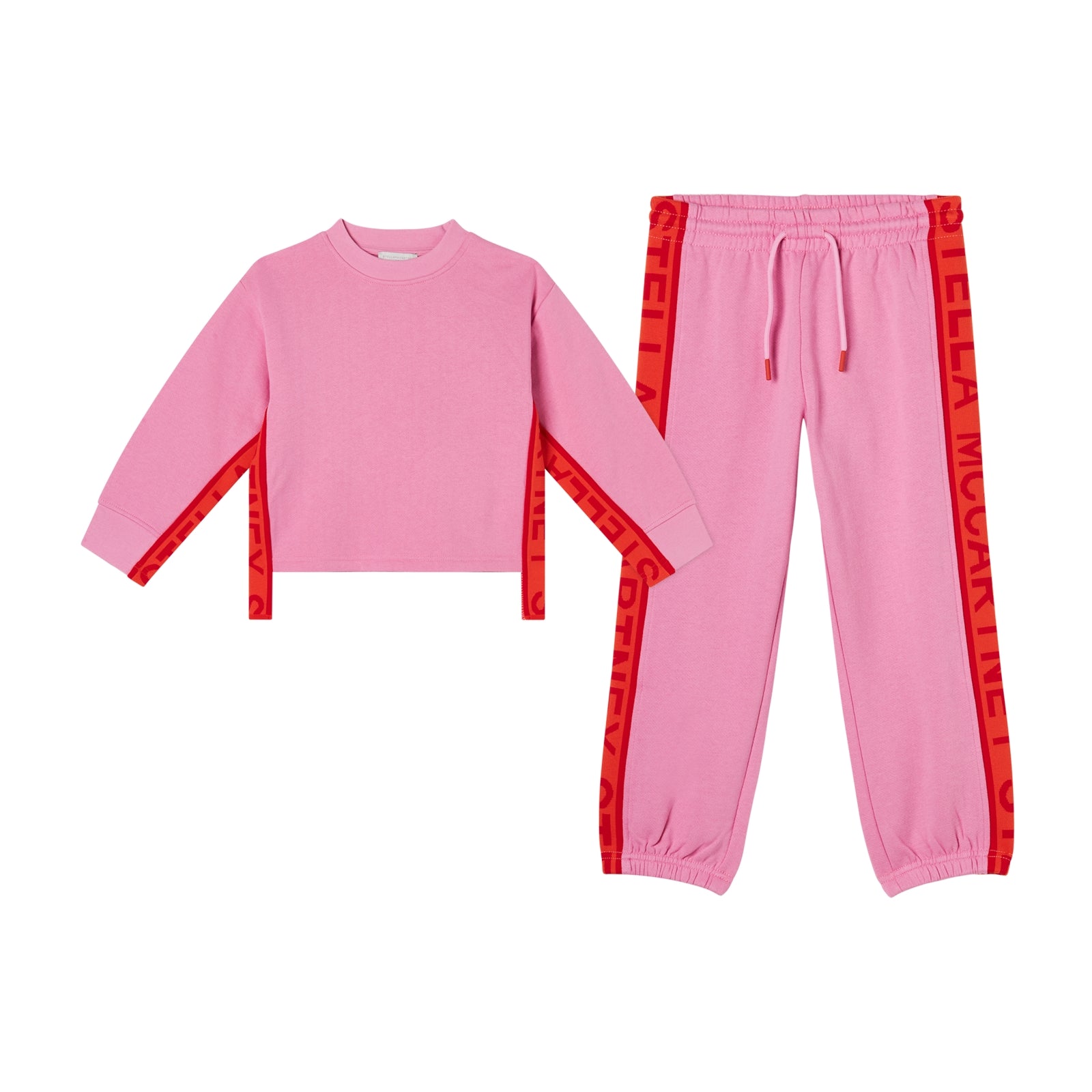 Girls Pink Logo Cotton Set