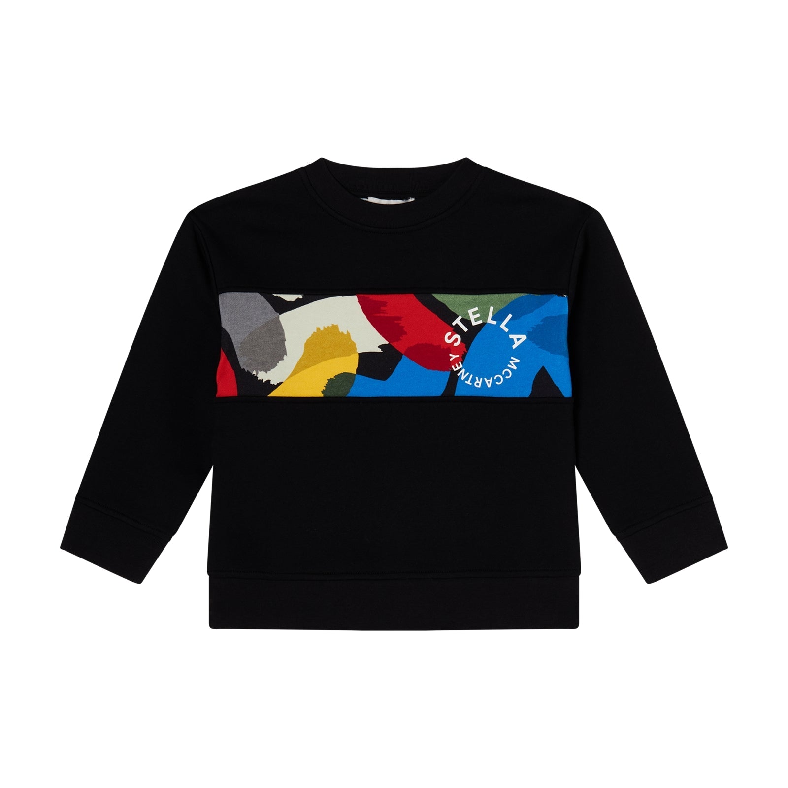 Boys Black Printed Cotton Sweatshirt