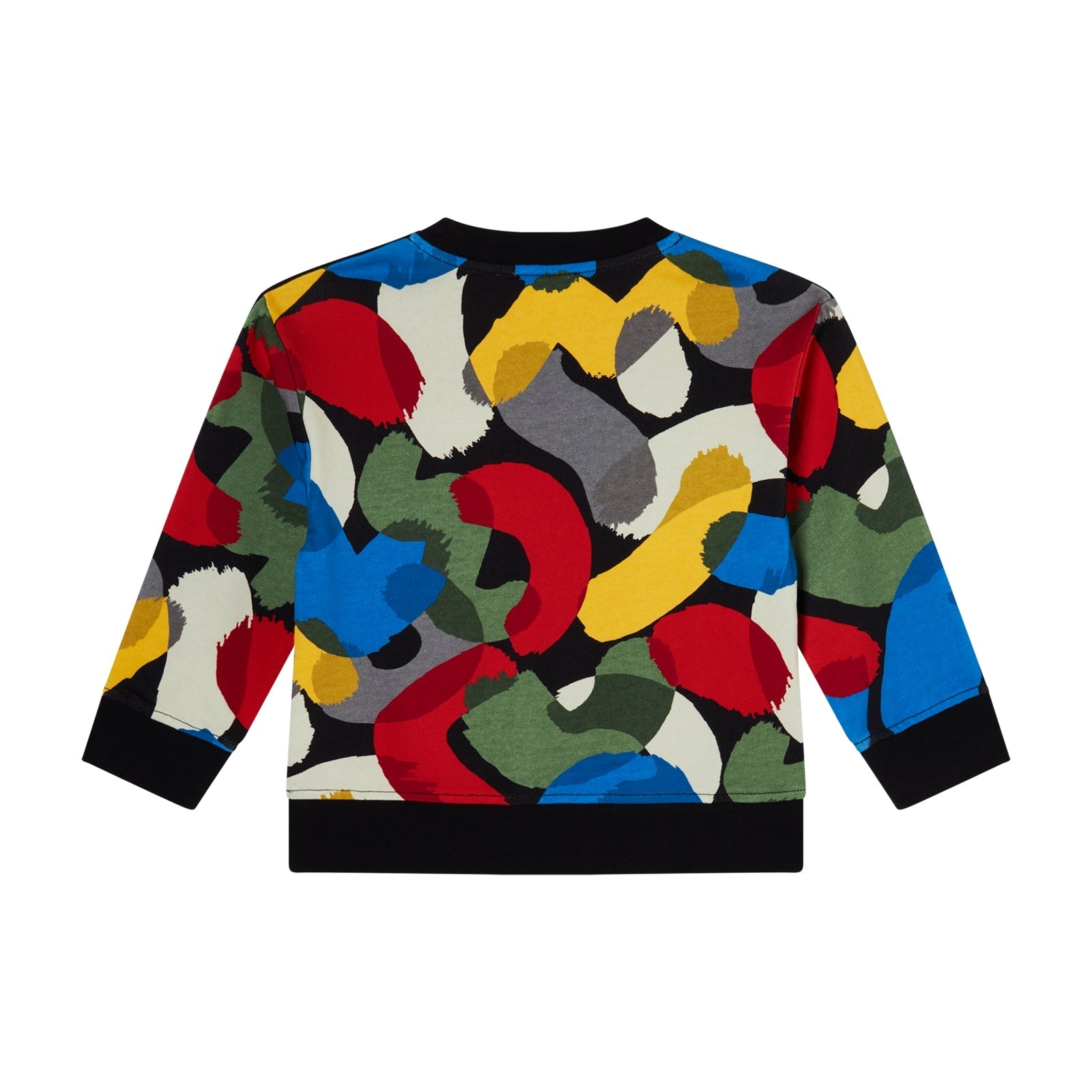 Boys Black Printed Cotton Sweatshirt