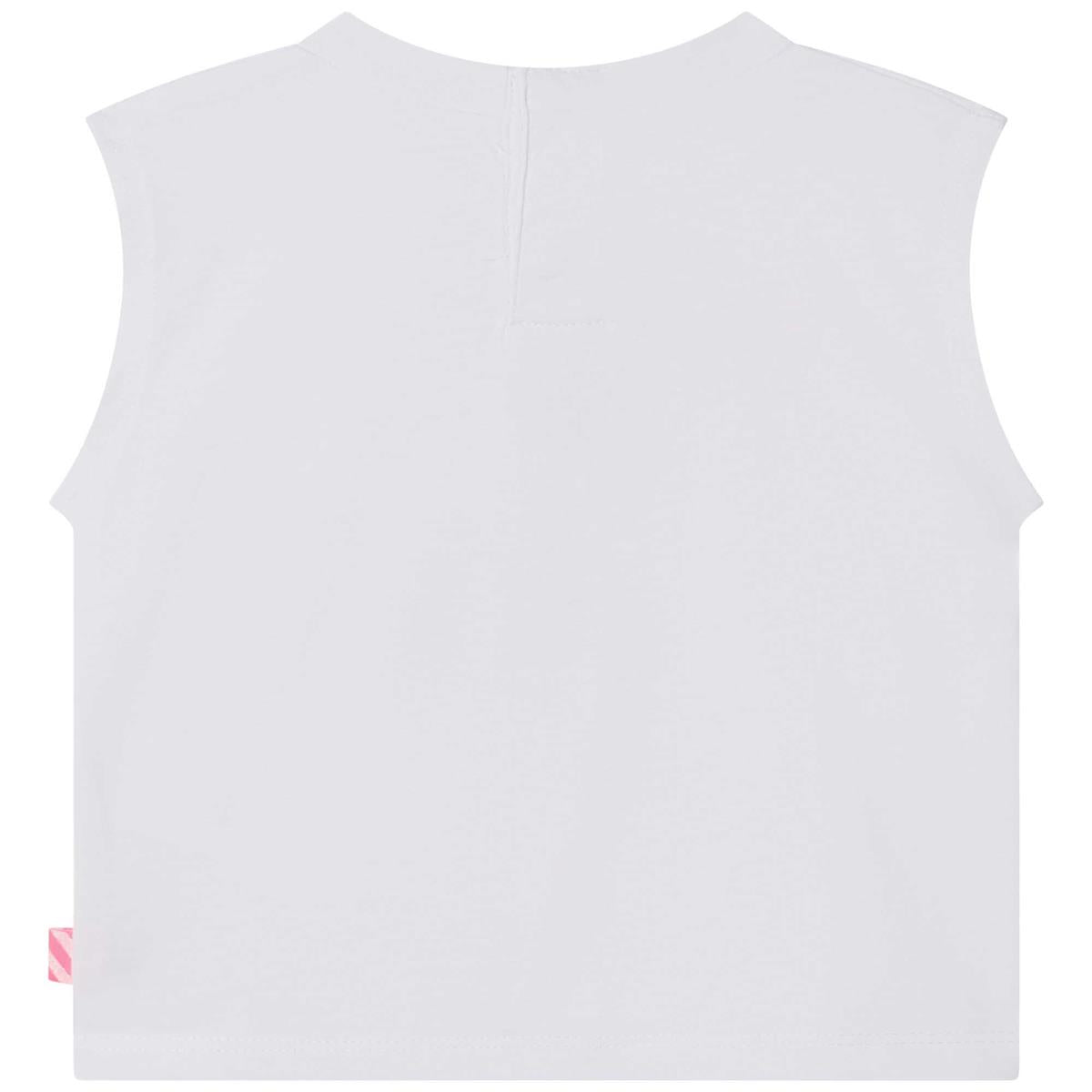 Baby Girls White Printed T-Shirt