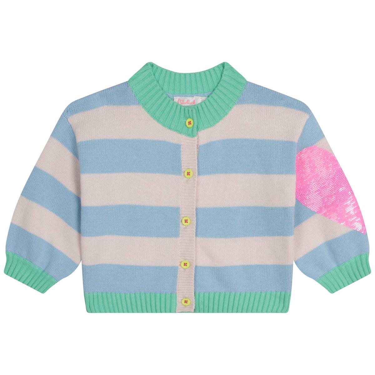 Baby Girls Blue Stripes Cardigan