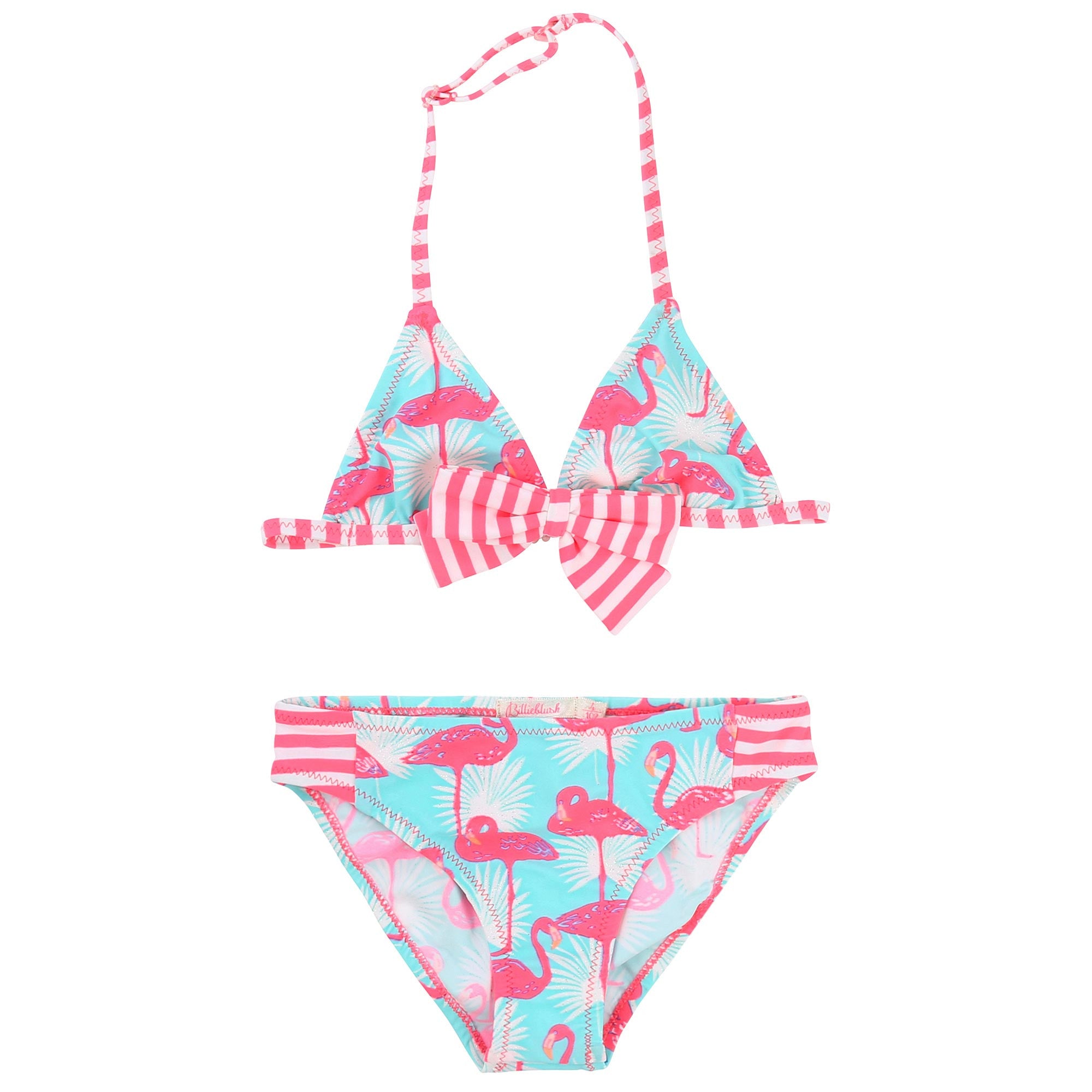Girls Multicolor Flamingo Bikini
