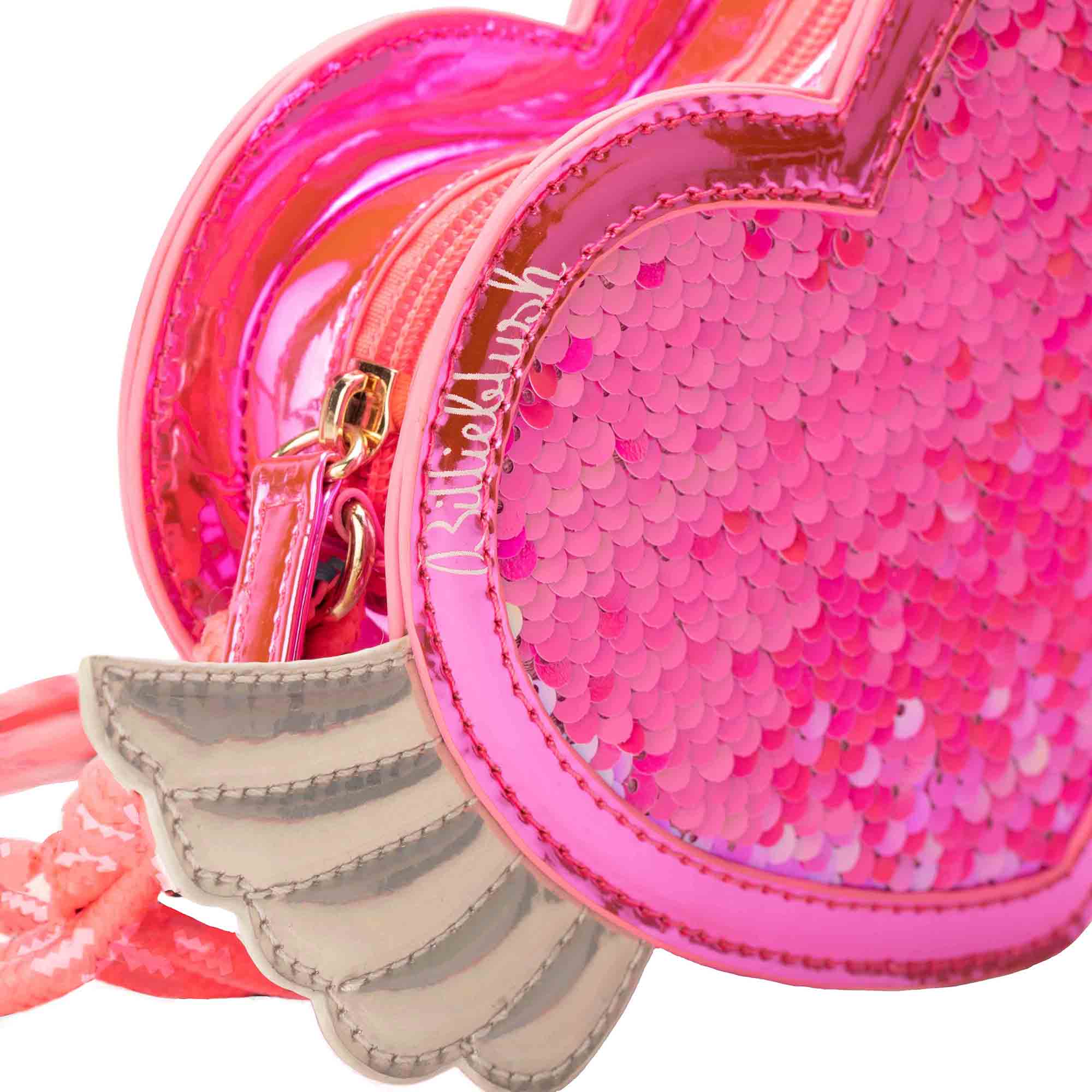 Girls Pink Glitter Angel Bag