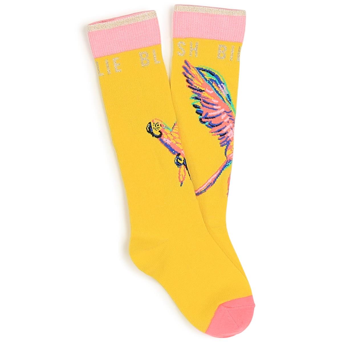 Girls Yellow Logo Socks