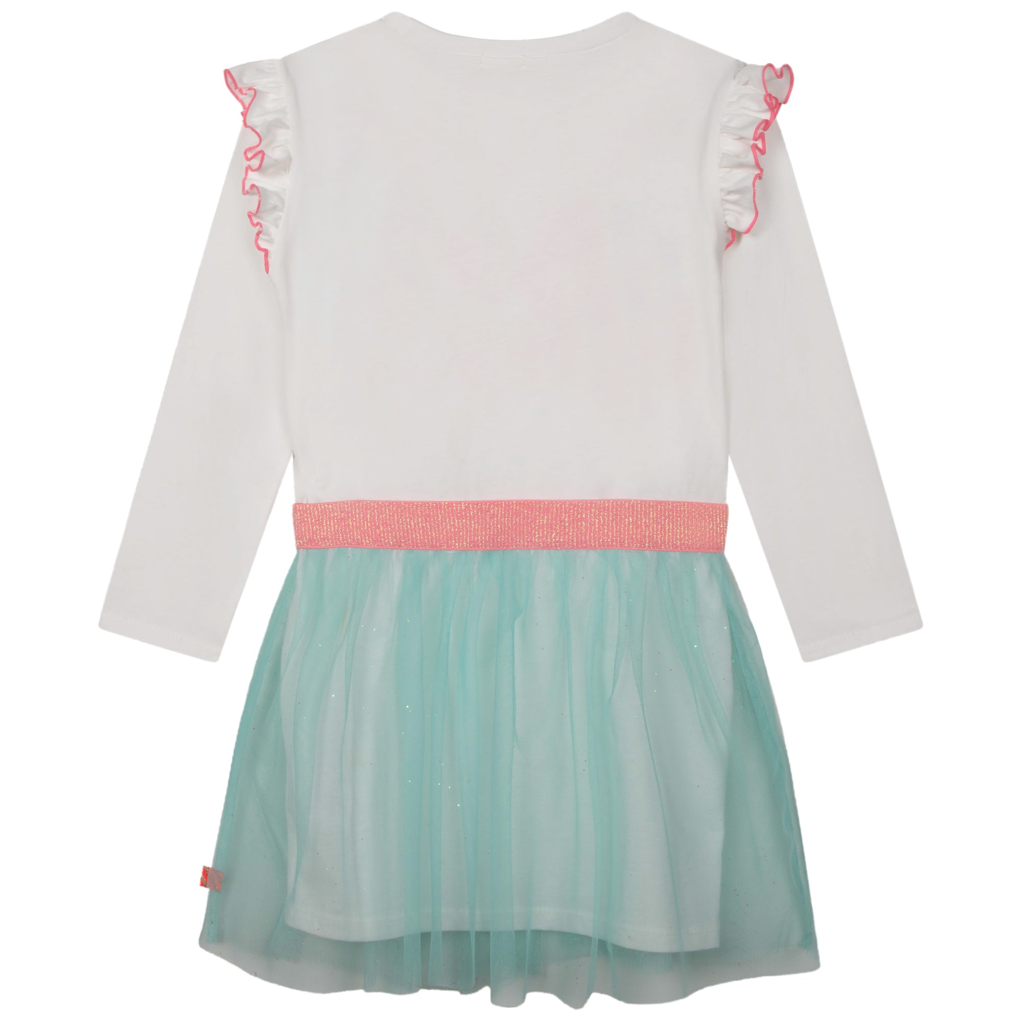 Girls White Printed Dress