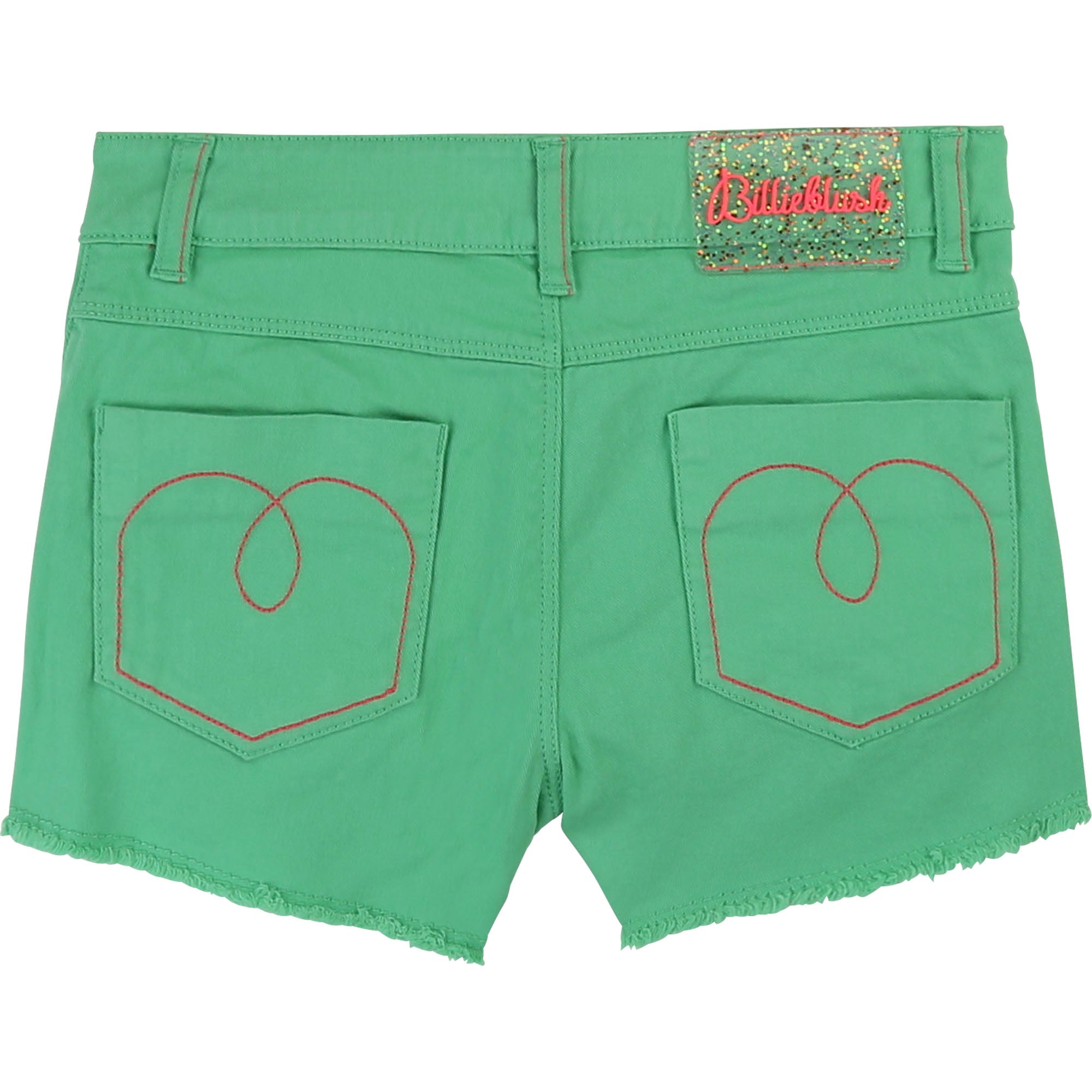 Girls Green Cotton Shorts