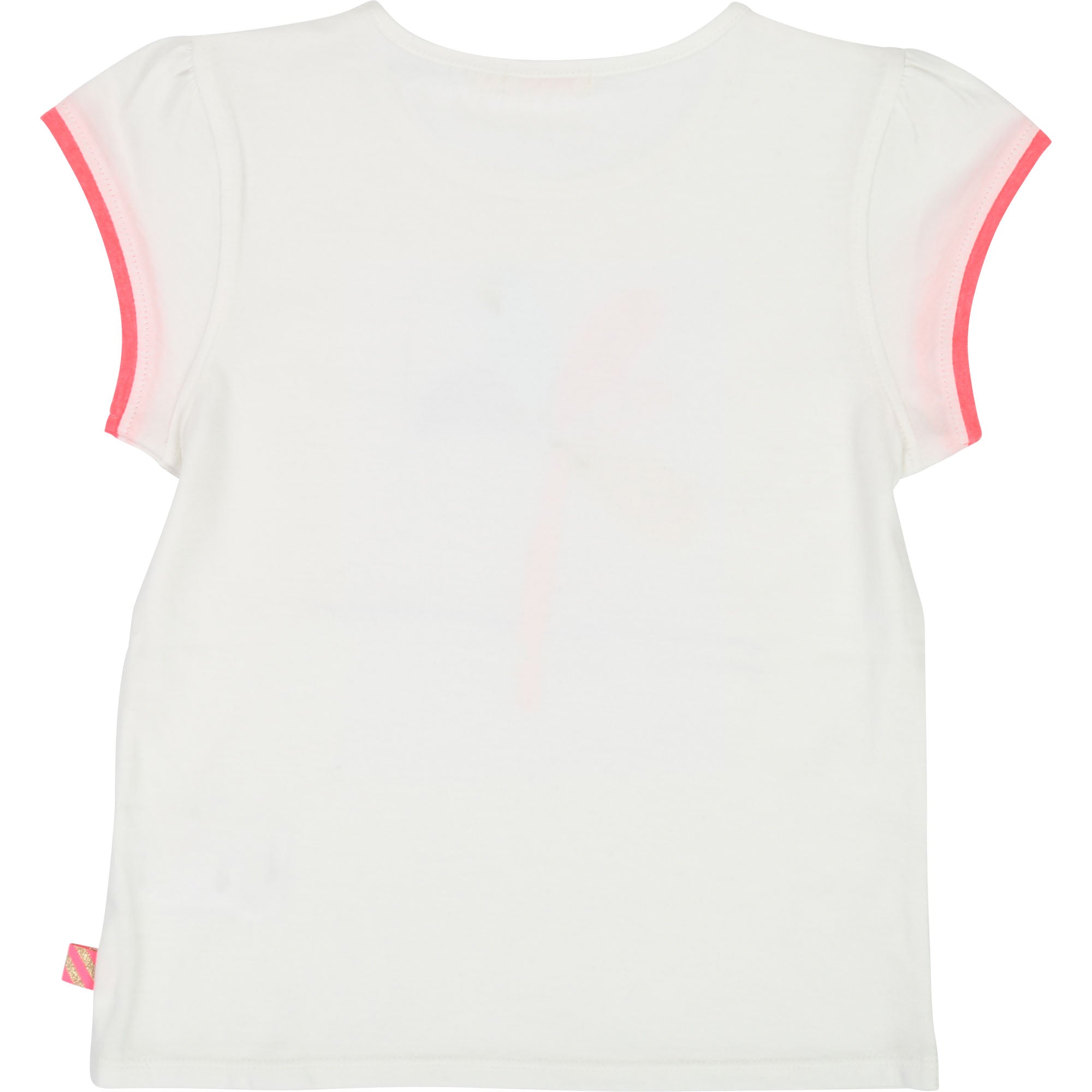 Girls Rice White Printed Cotton T-shirt