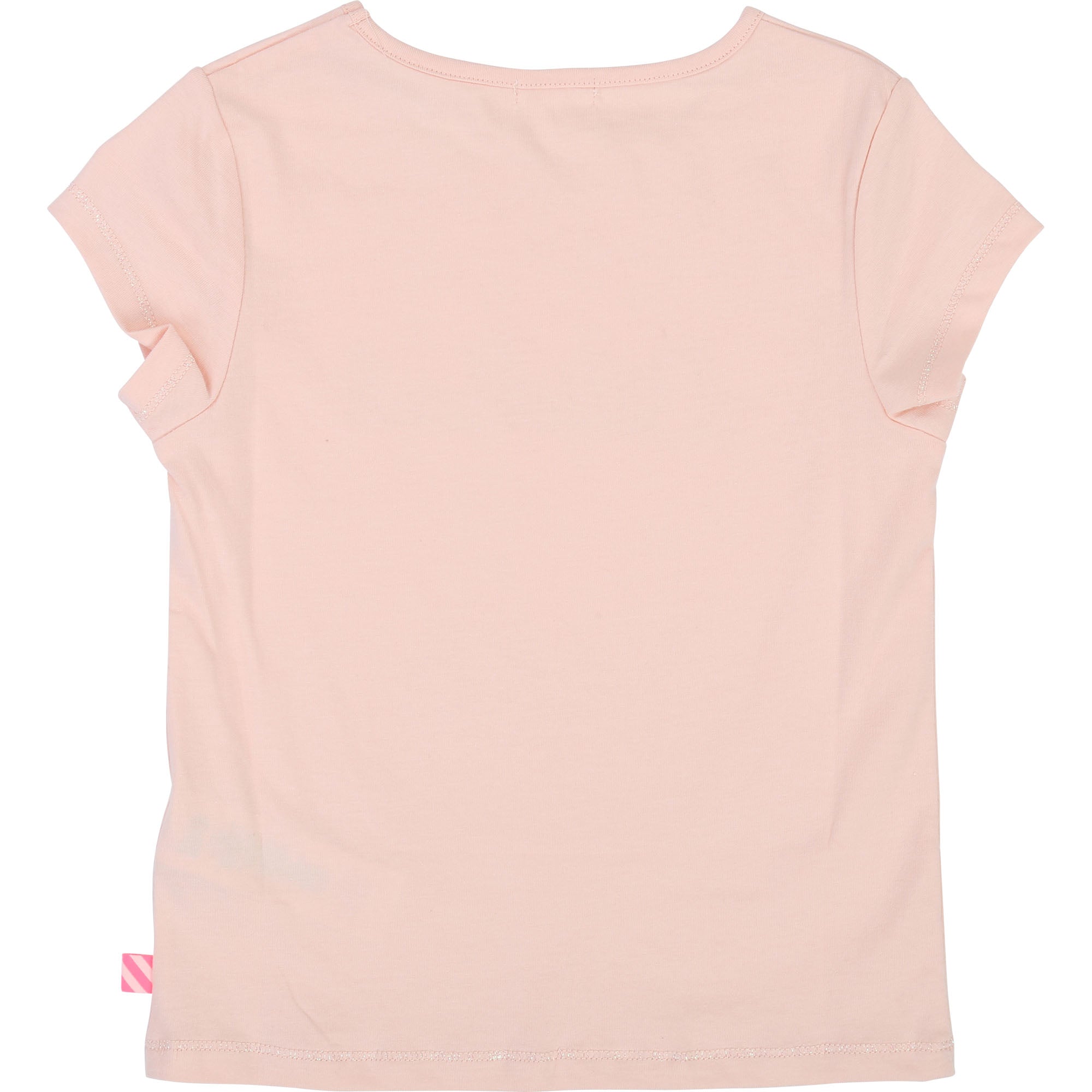 Girls Light Pink Logo Cotton T-shirt
