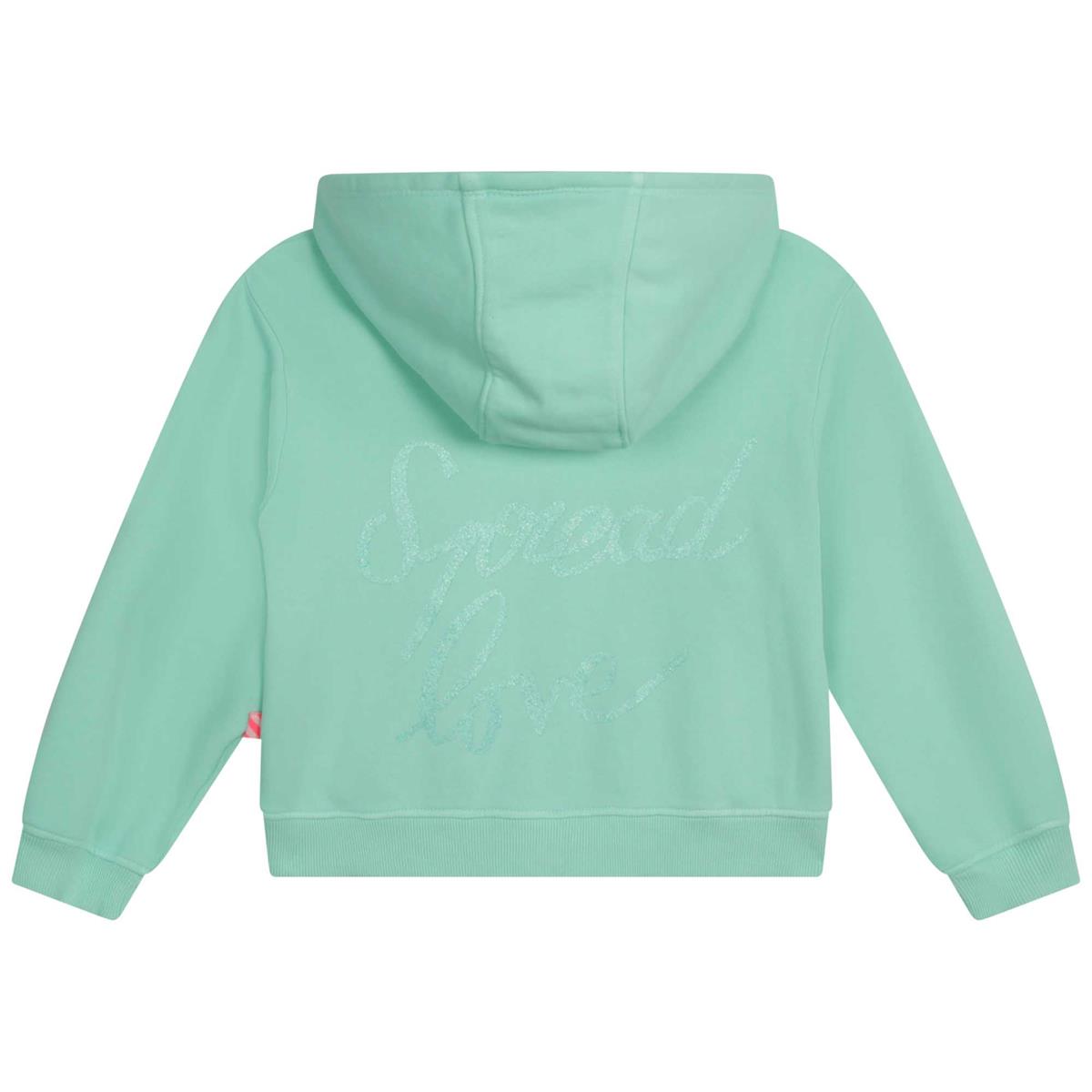 Girls Green Zip-Up Top