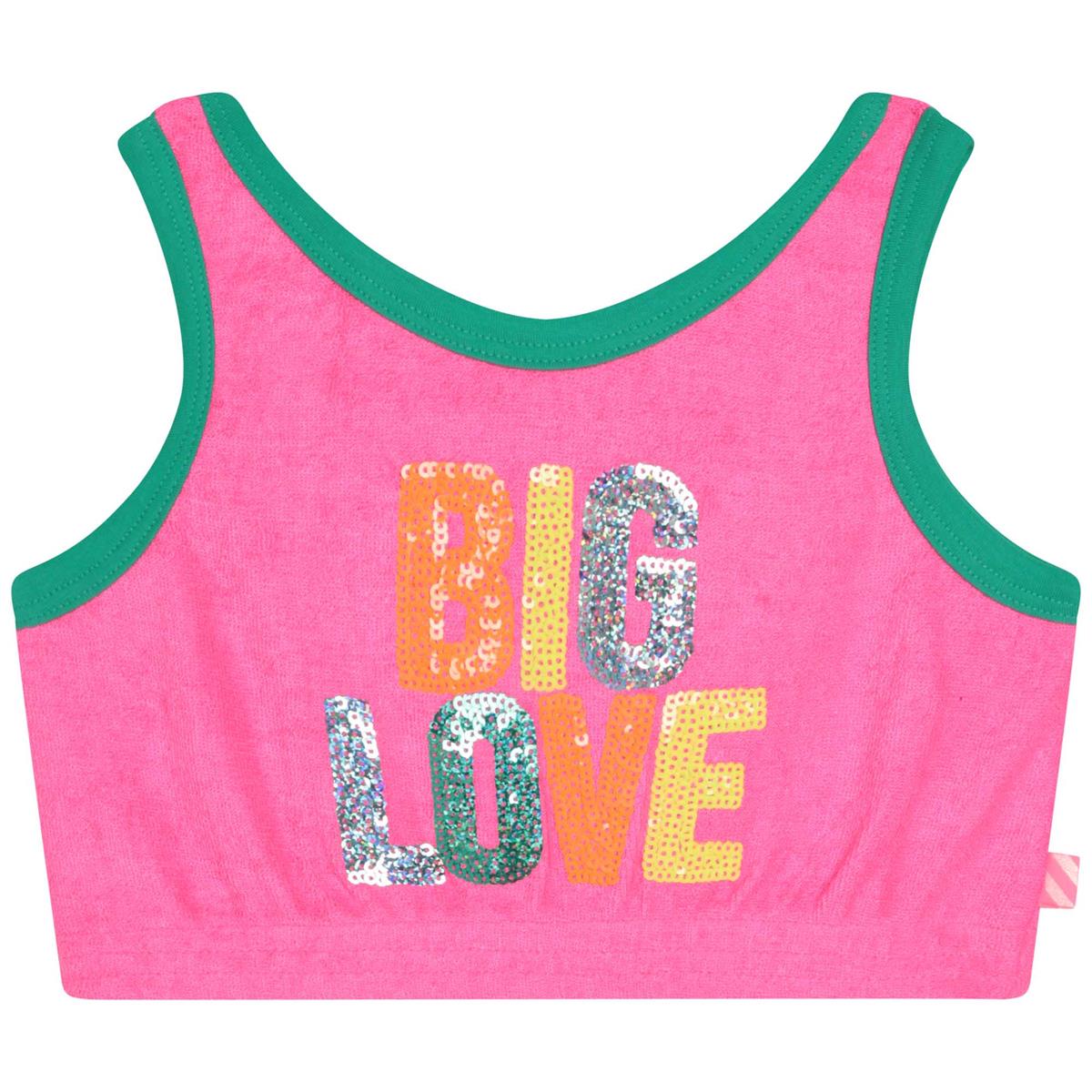 Girls Pink Sequin Vest
