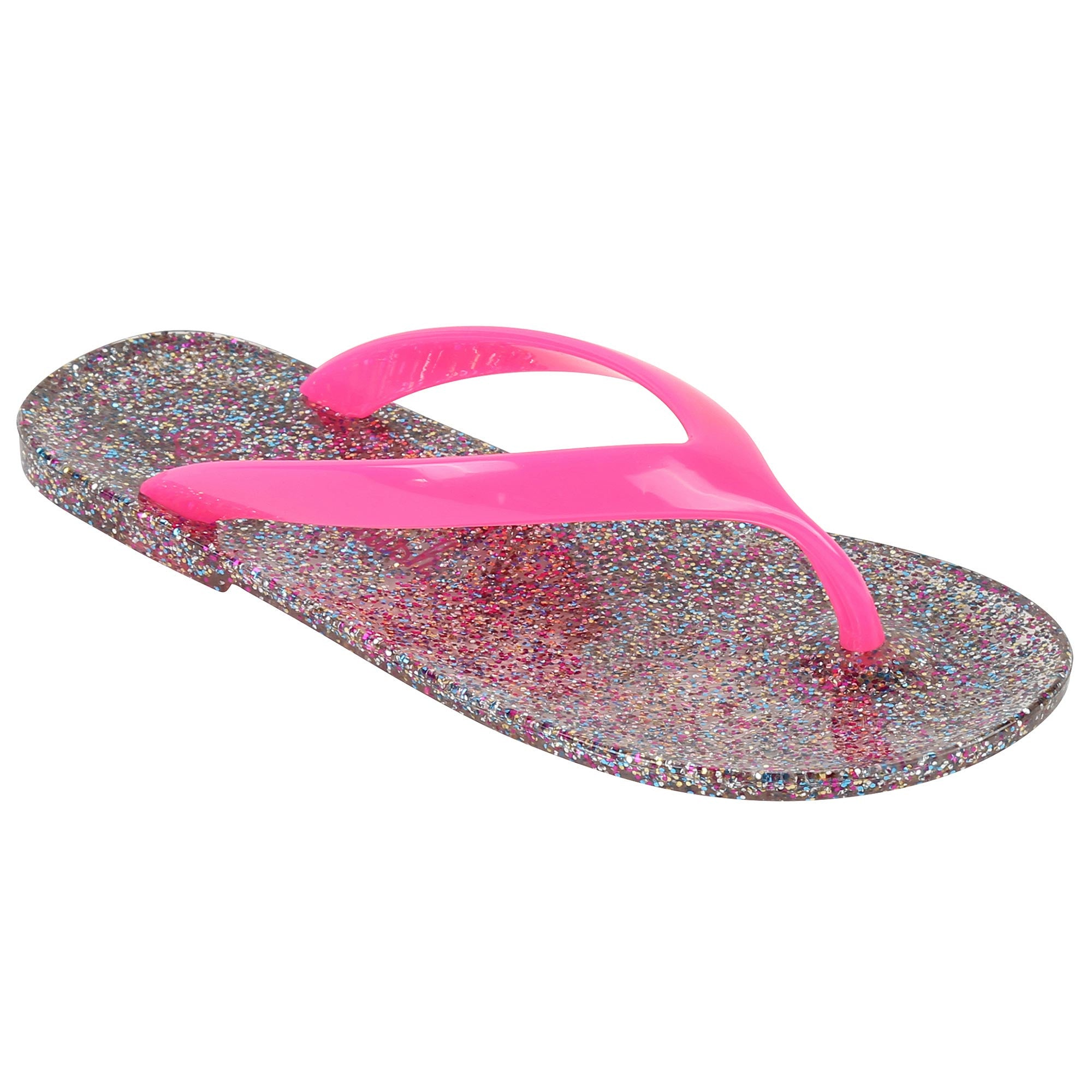 Girls Grey & Pink Flip-Flops