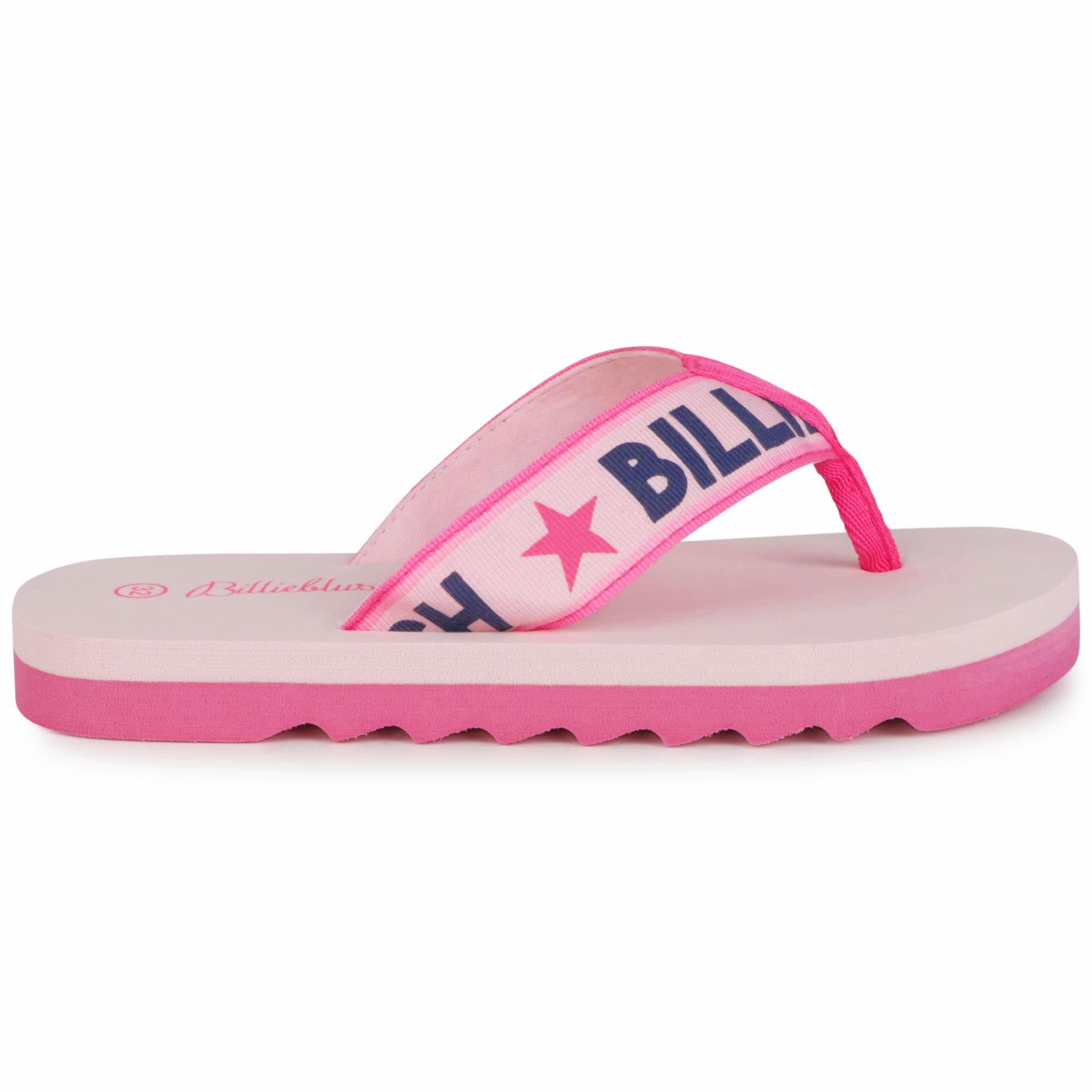 Girls Pink Logo Sandals