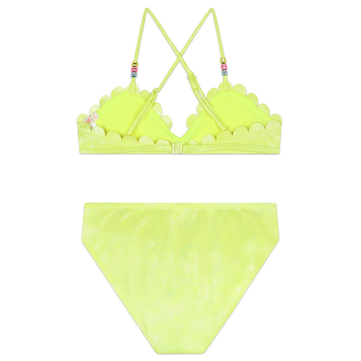 Girls Fluo Yellow Swimsuit
