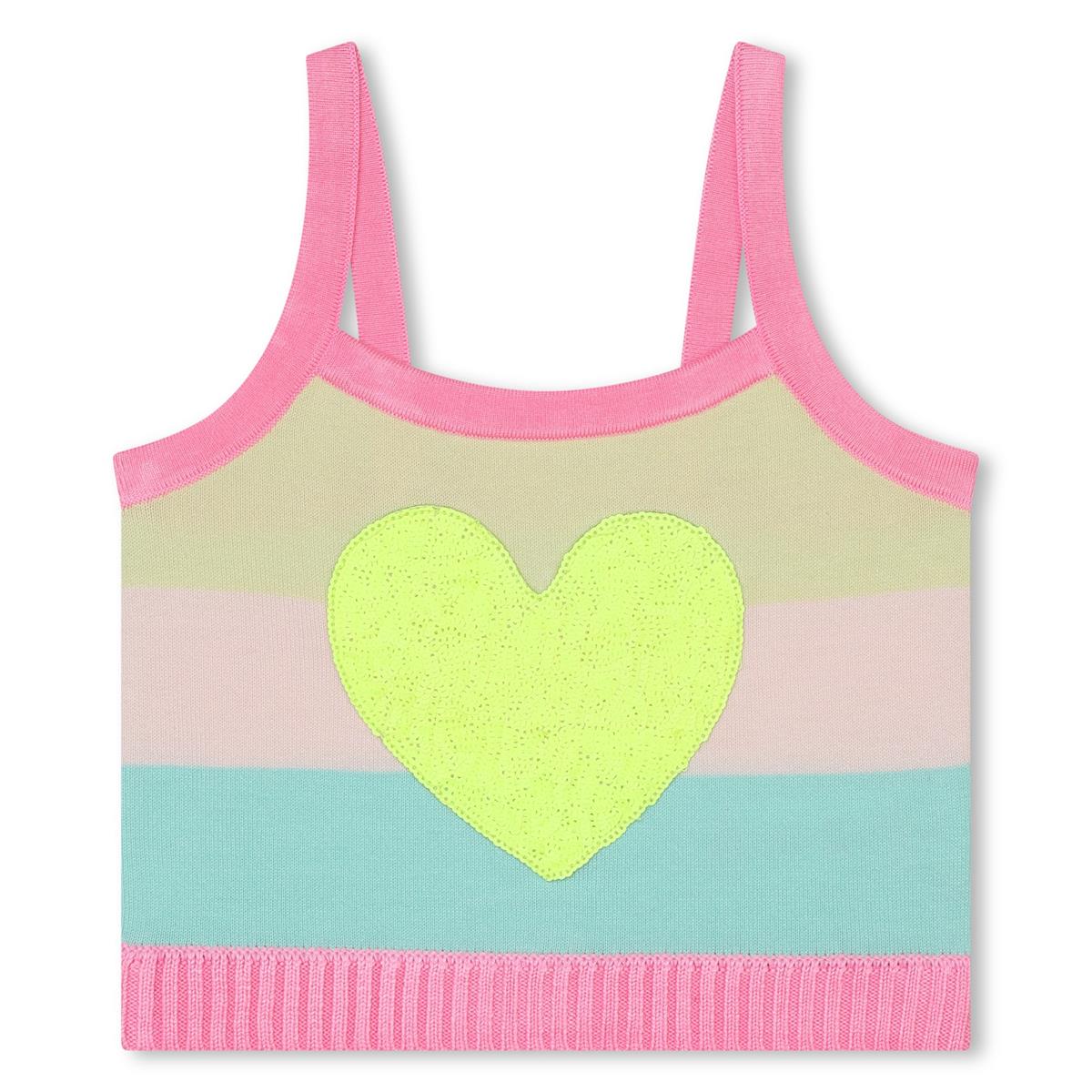 Girls Multicolor Stripes Vest