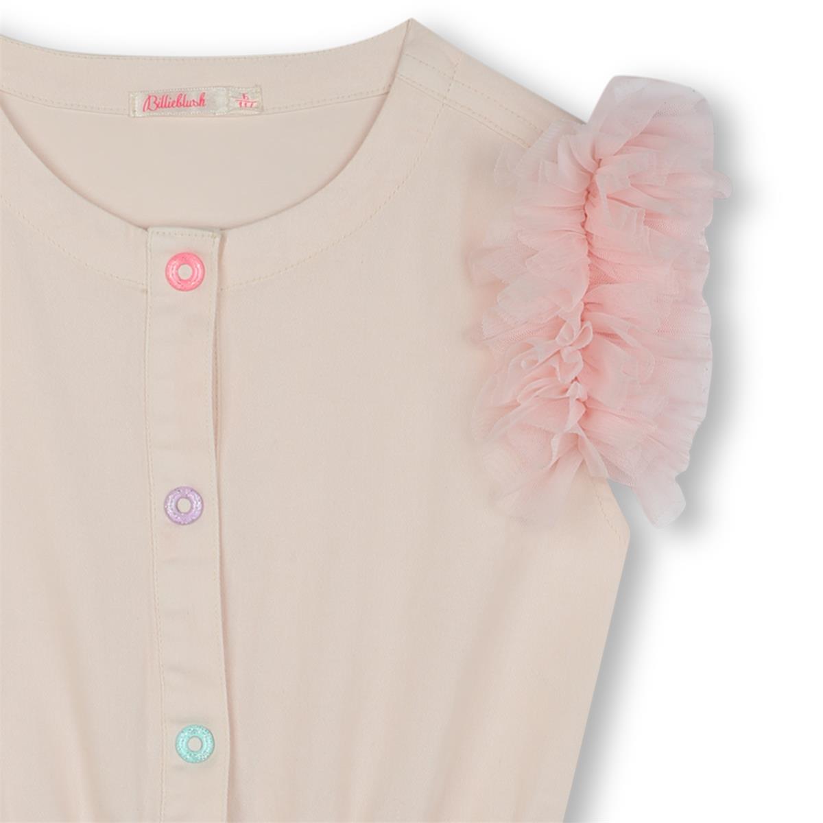 Girls Light Pink Jumpsuit