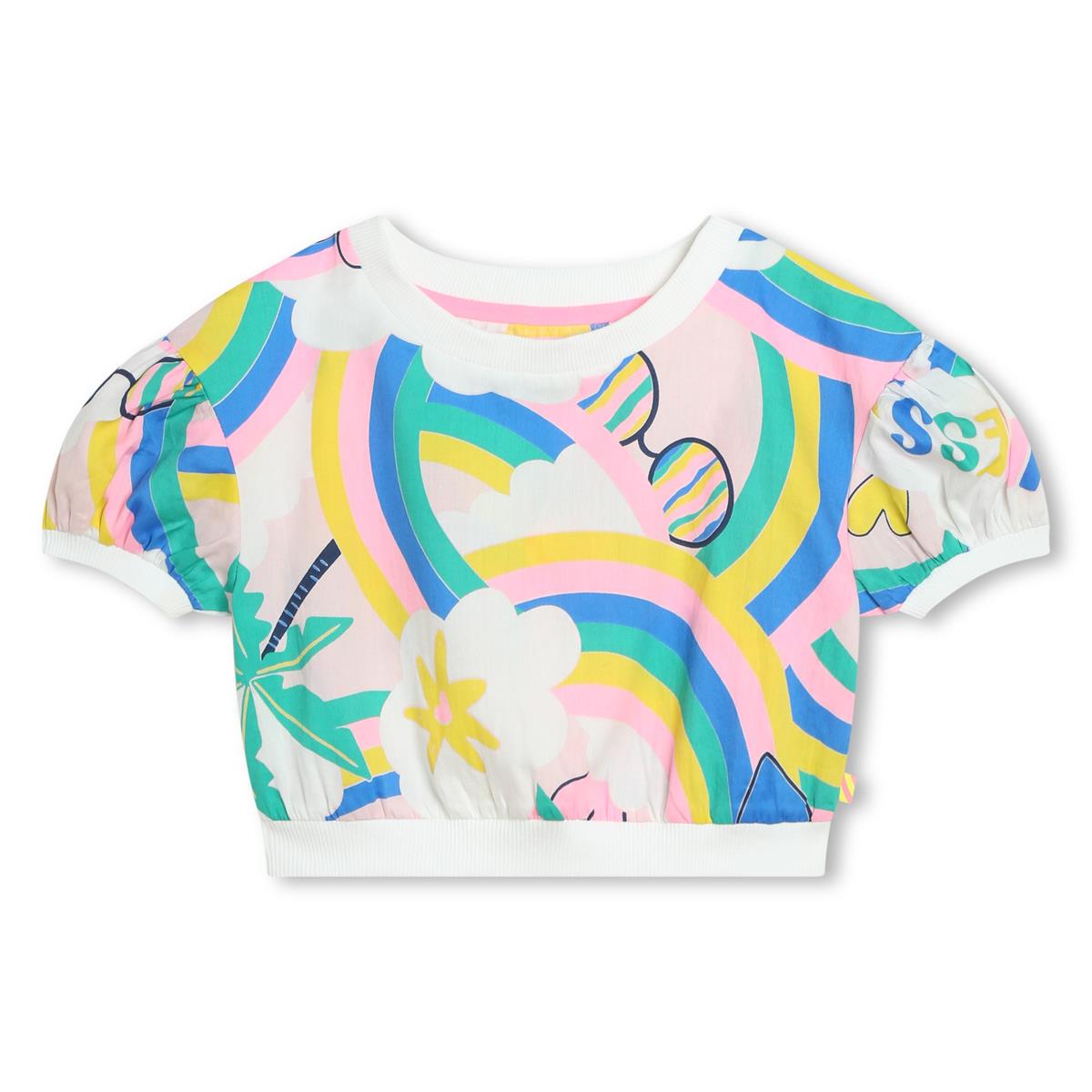 Girls White Cotton T-Shirt