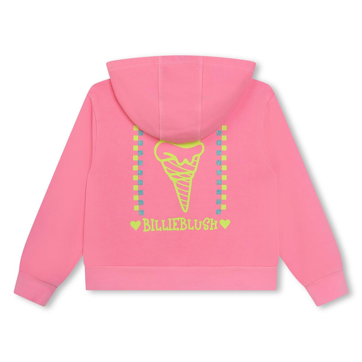 Girls Pink Zip-Up Top