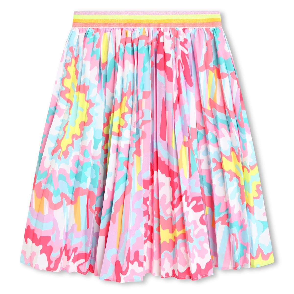 Girls Multicolor Pleated Skirt