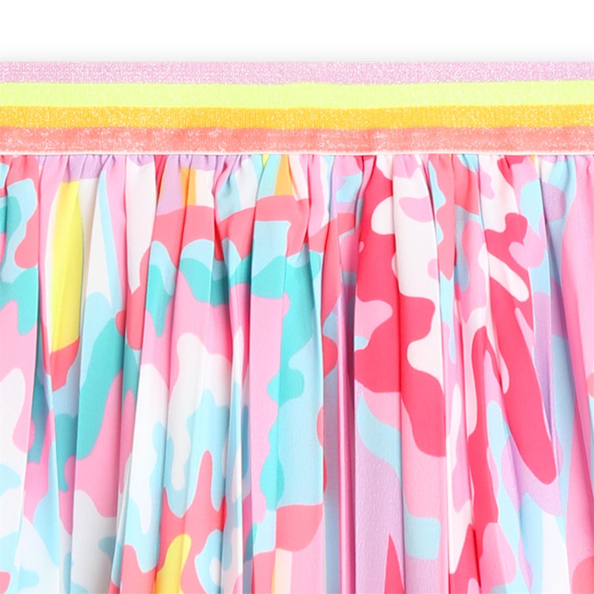 Girls Multicolor Pleated Skirt