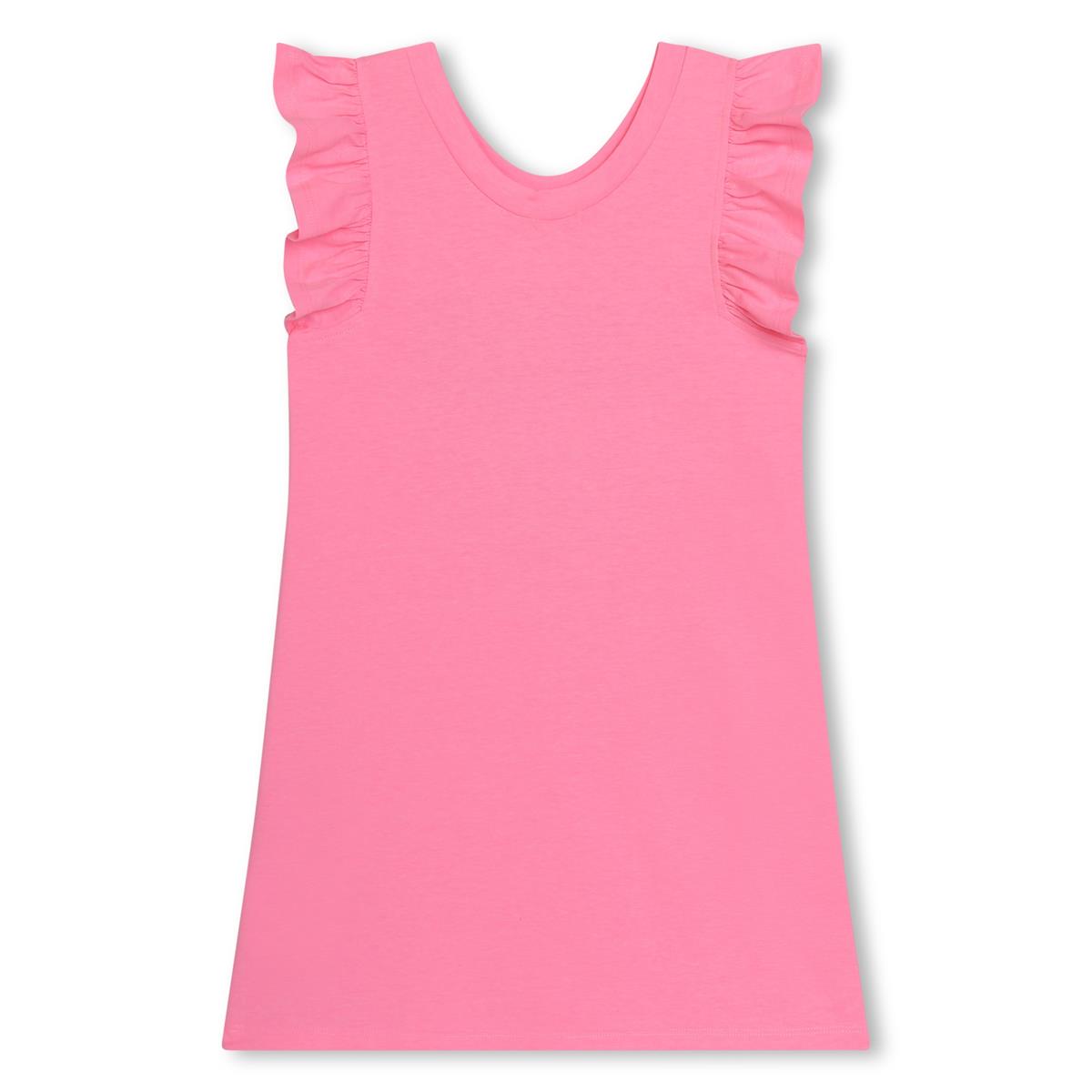 Girls Pink Printed Dress