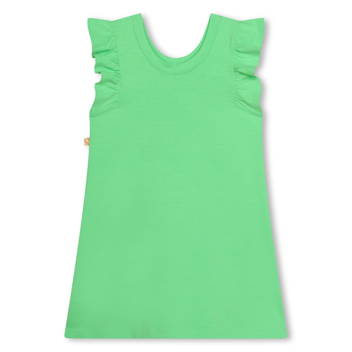 Girls Green Printed Dress