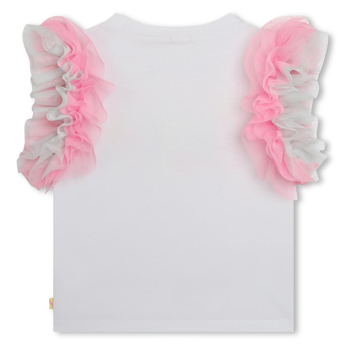 Girls White Cotton T-Shirt
