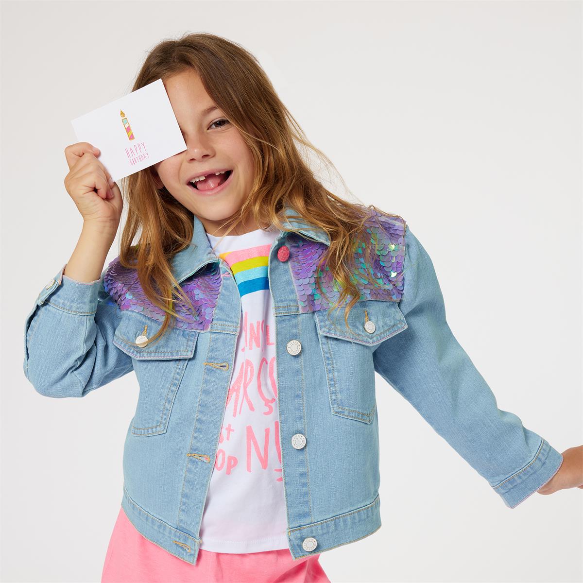 Girls Blue Denim Coat