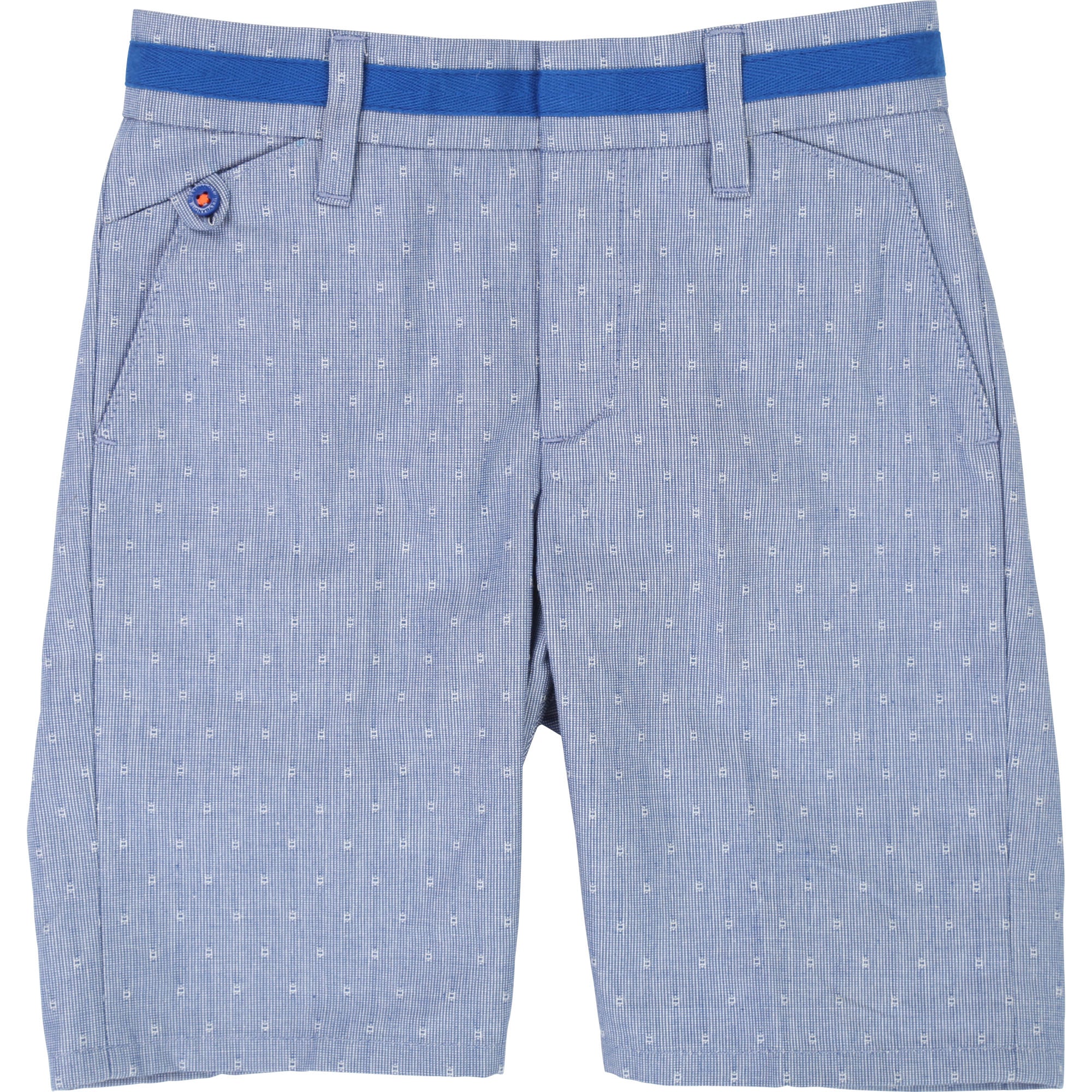 Boys Light Blue Cotton Shorts