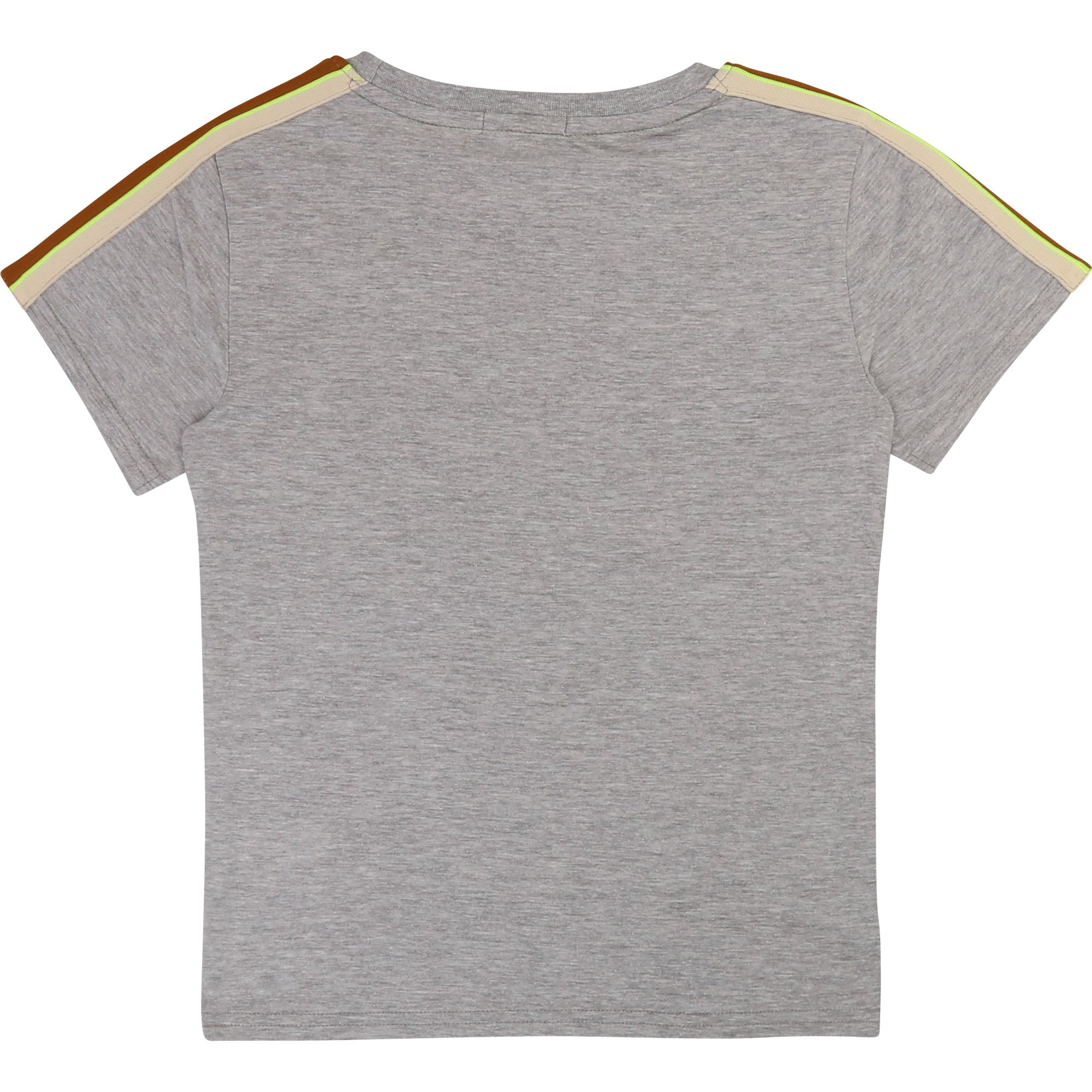 Boys Grey Printed Cotton T-shirt