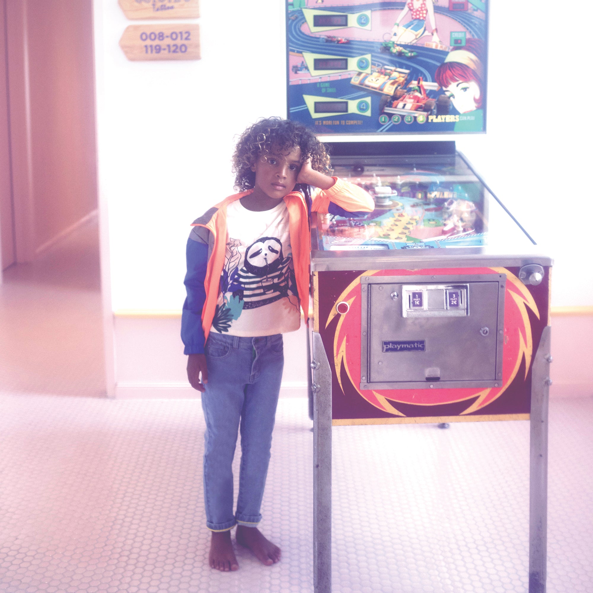 Boys Rice White Printed Cotton T-shirt