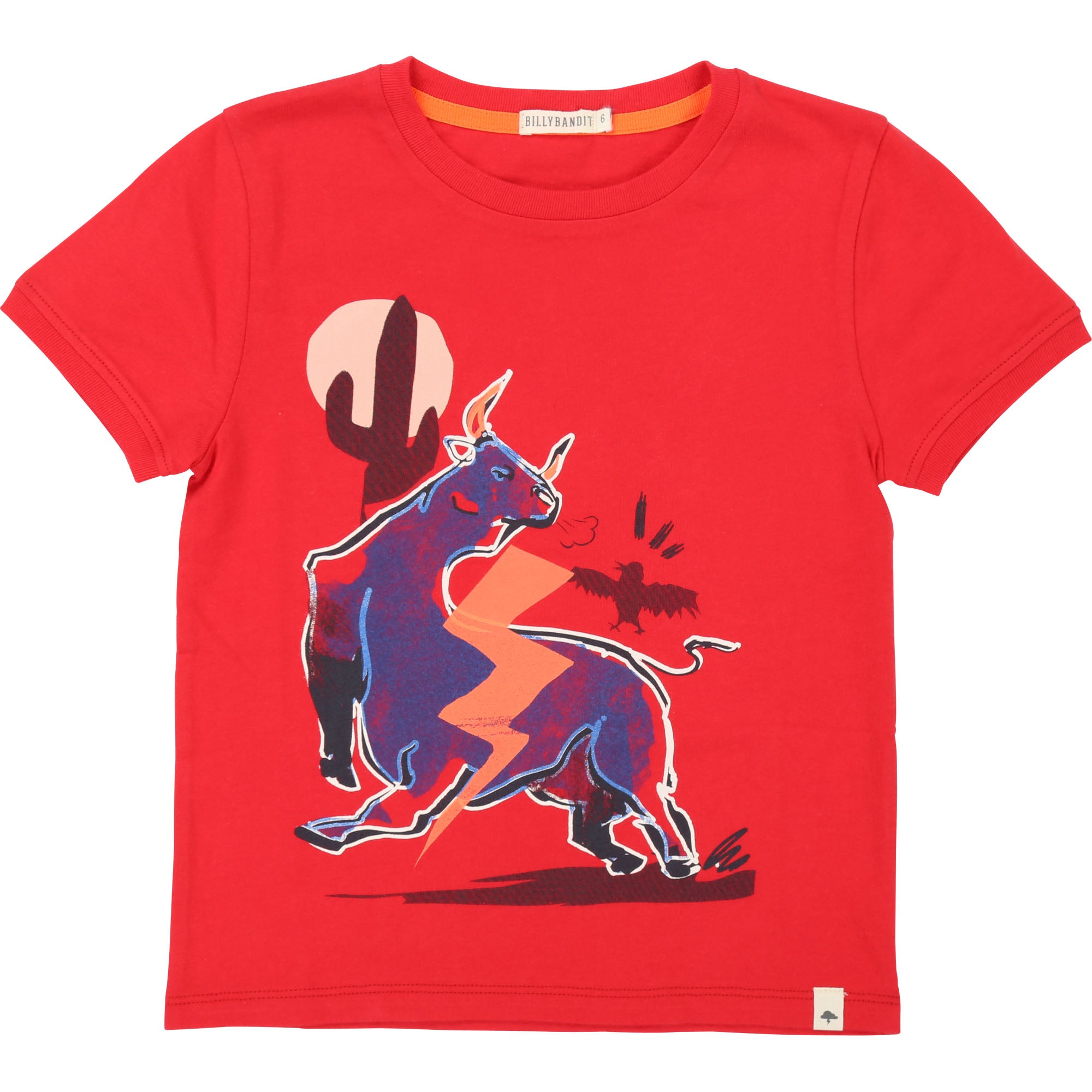 Boys Red Cotton T-shirt