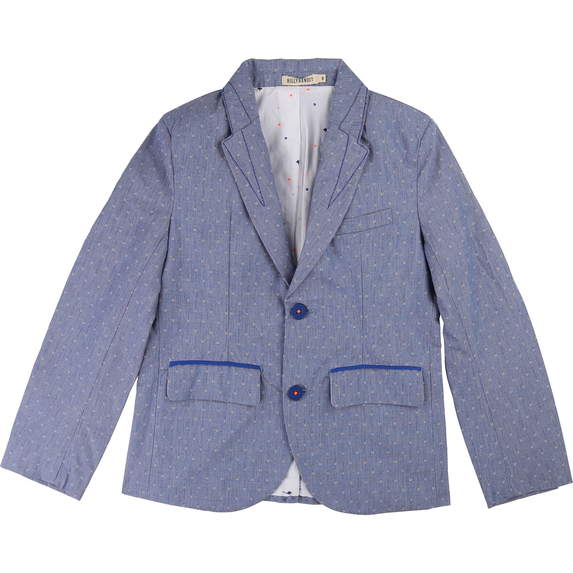 Boys Light Blue Cotton Coat