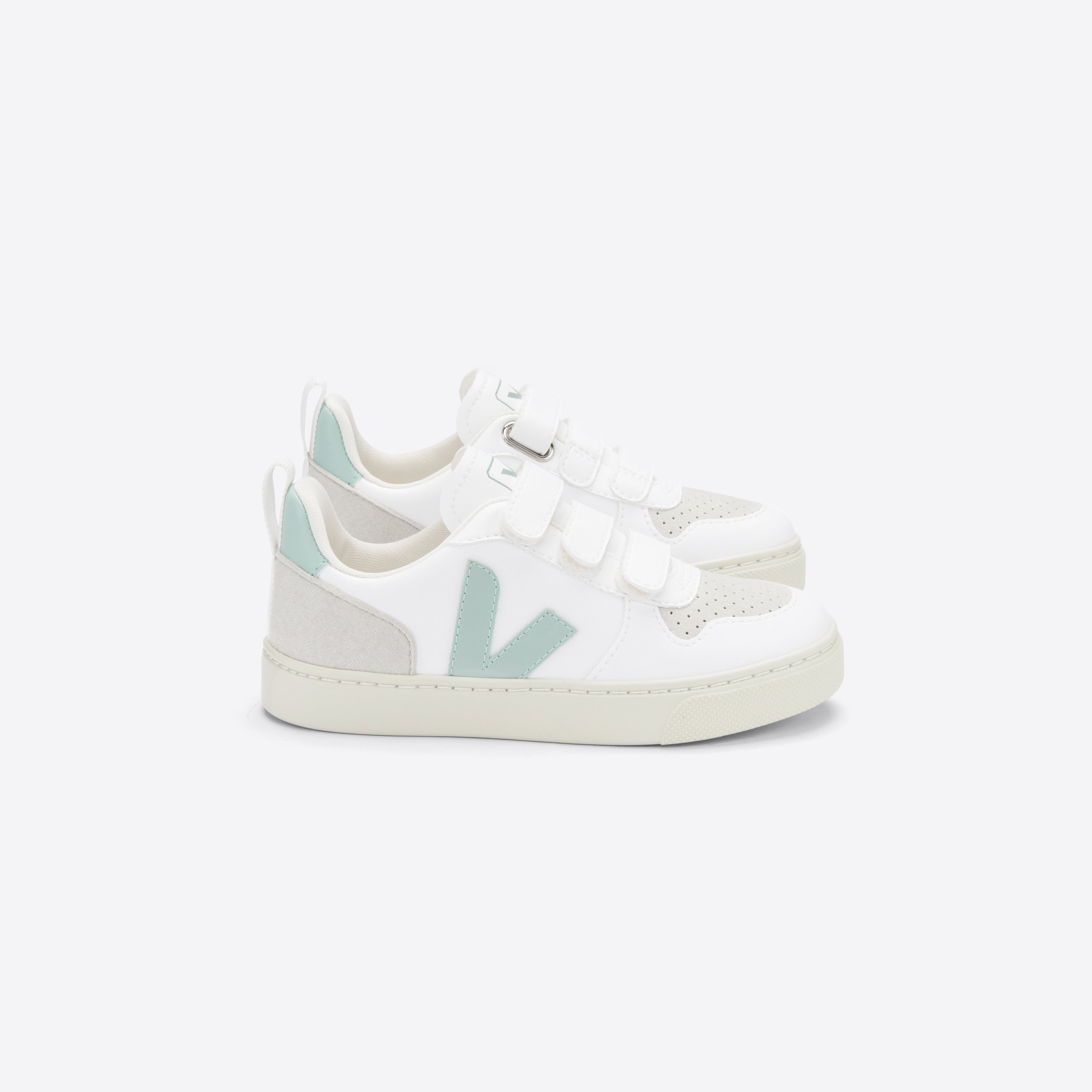 Boys & Girls White "V-10" Shoes
