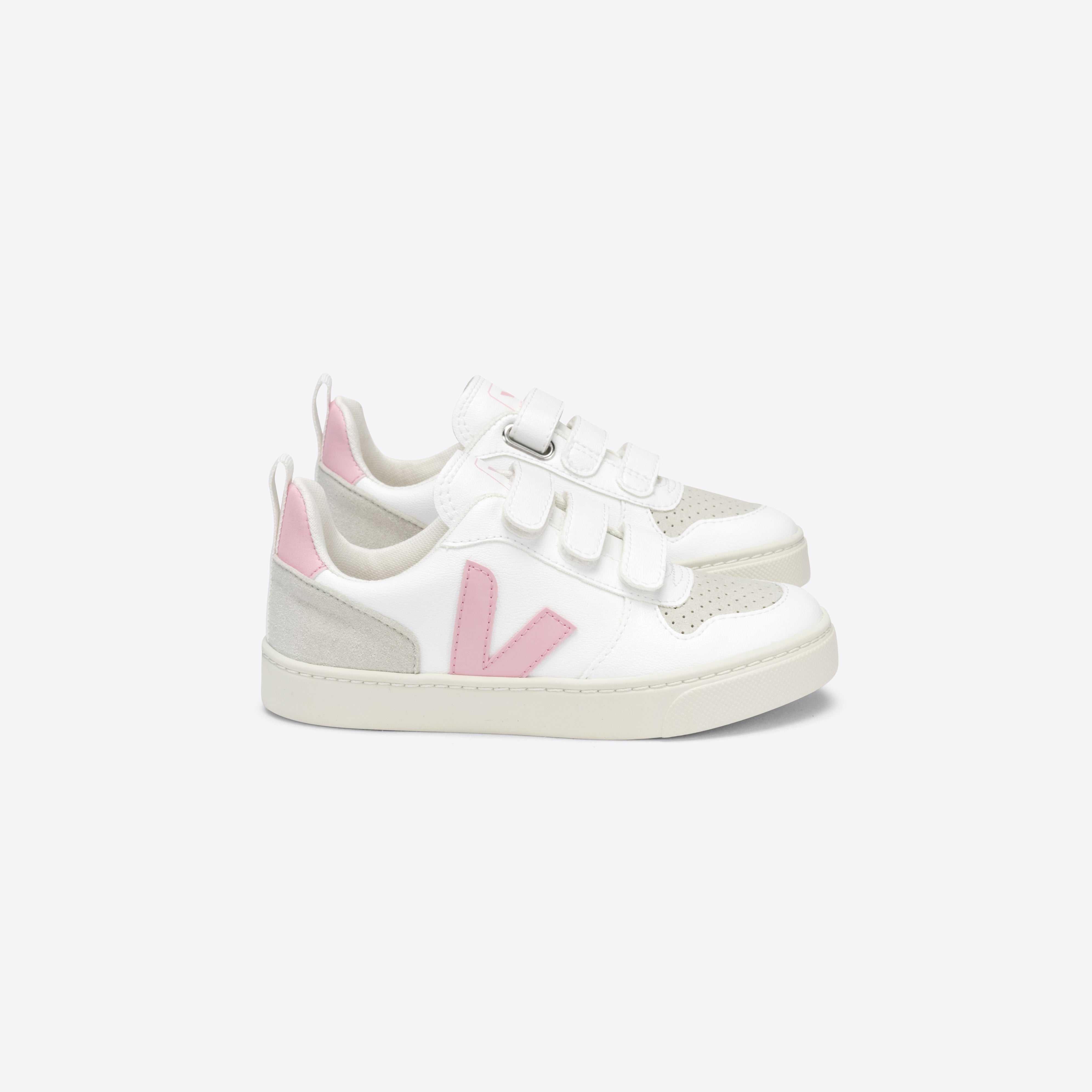 Girls White "SMALL V-10 VELCRO" Shoes