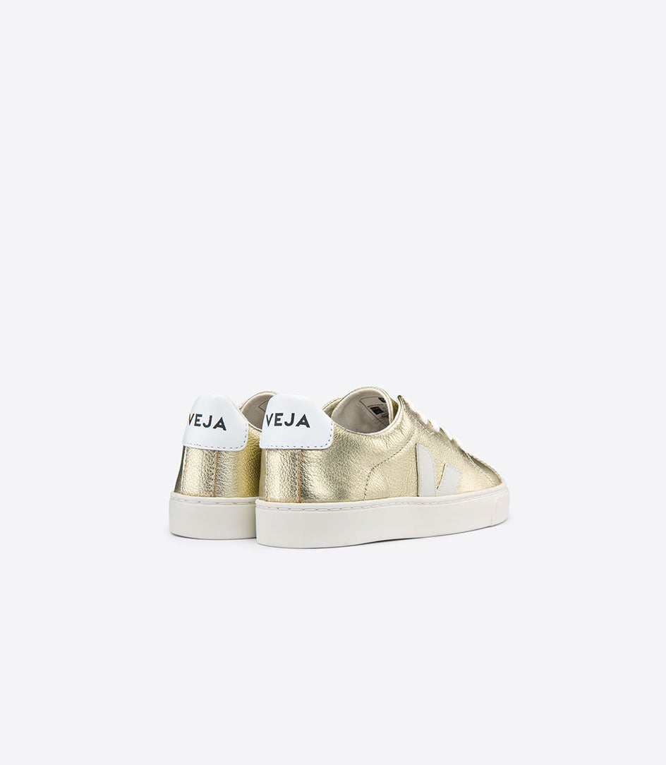 Girls & Boys Gold & White "V" Shoes