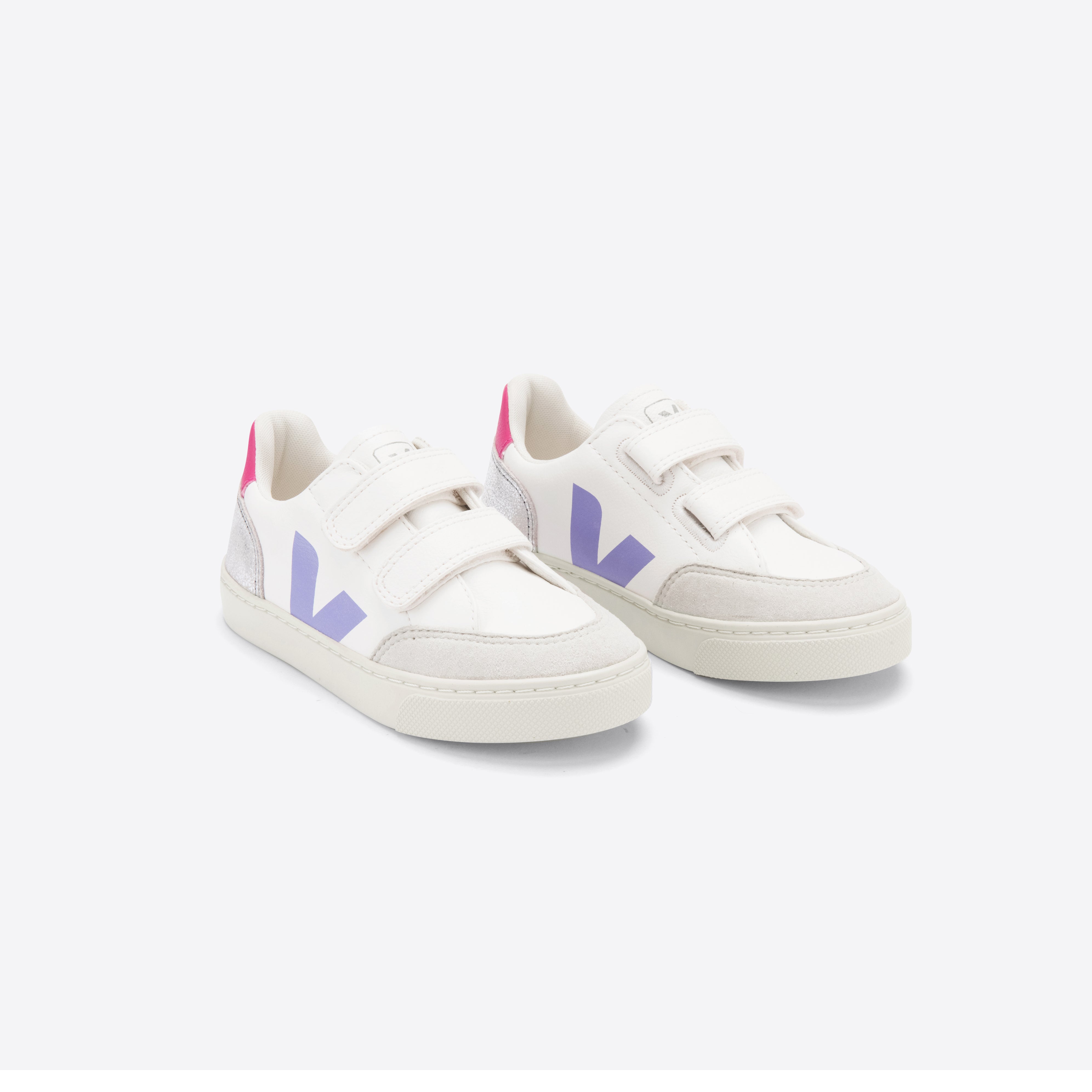 Boys & Girls White "V-12" Shoes