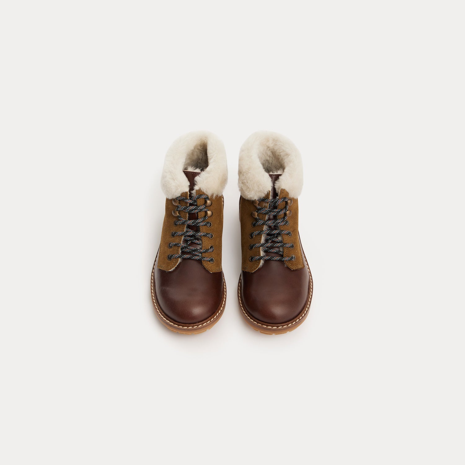 Boys & Girls Brown Calf Short Boots