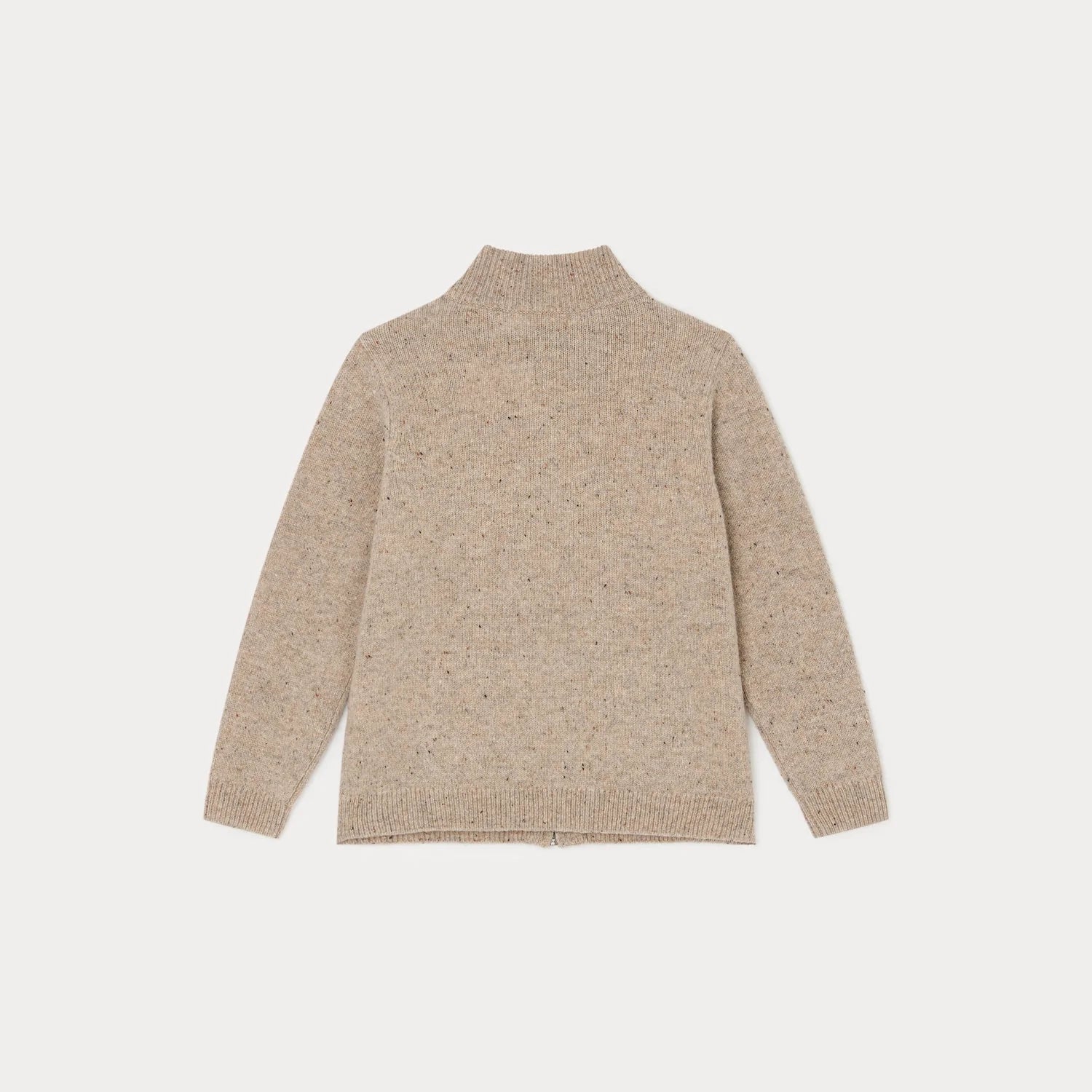 Boys Beige Wool Cardigan