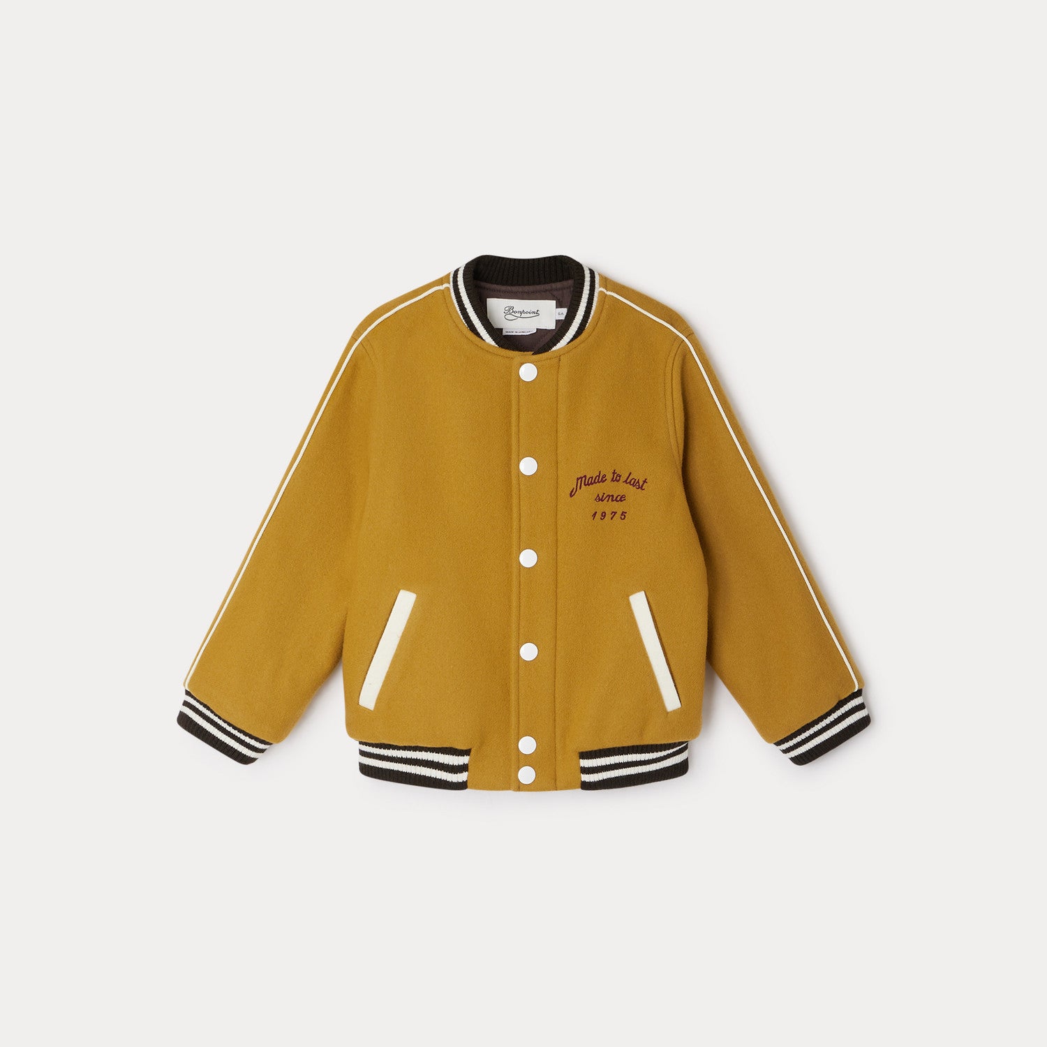 Boys Ocher Logo Wool Jacket