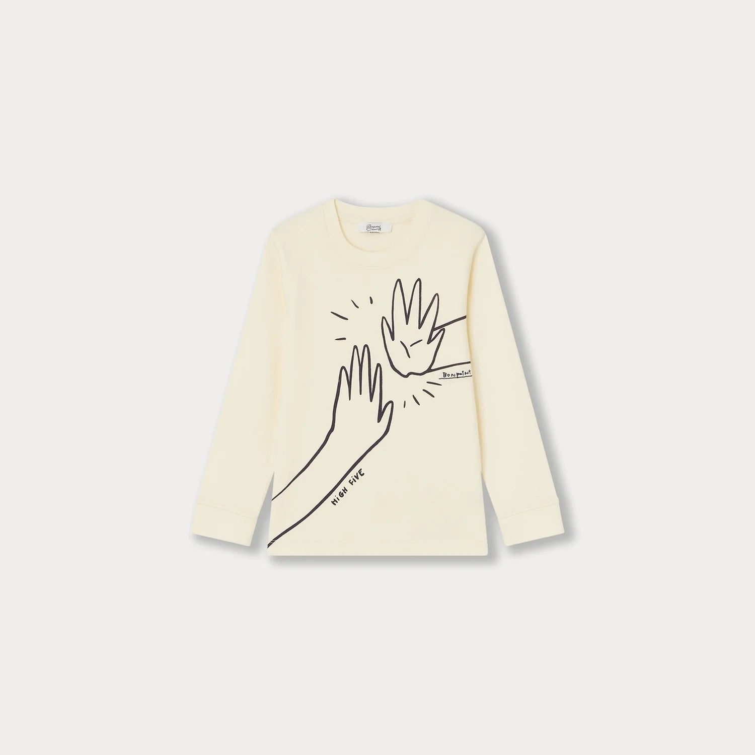 Boys White Printed Cotton T-Shirt